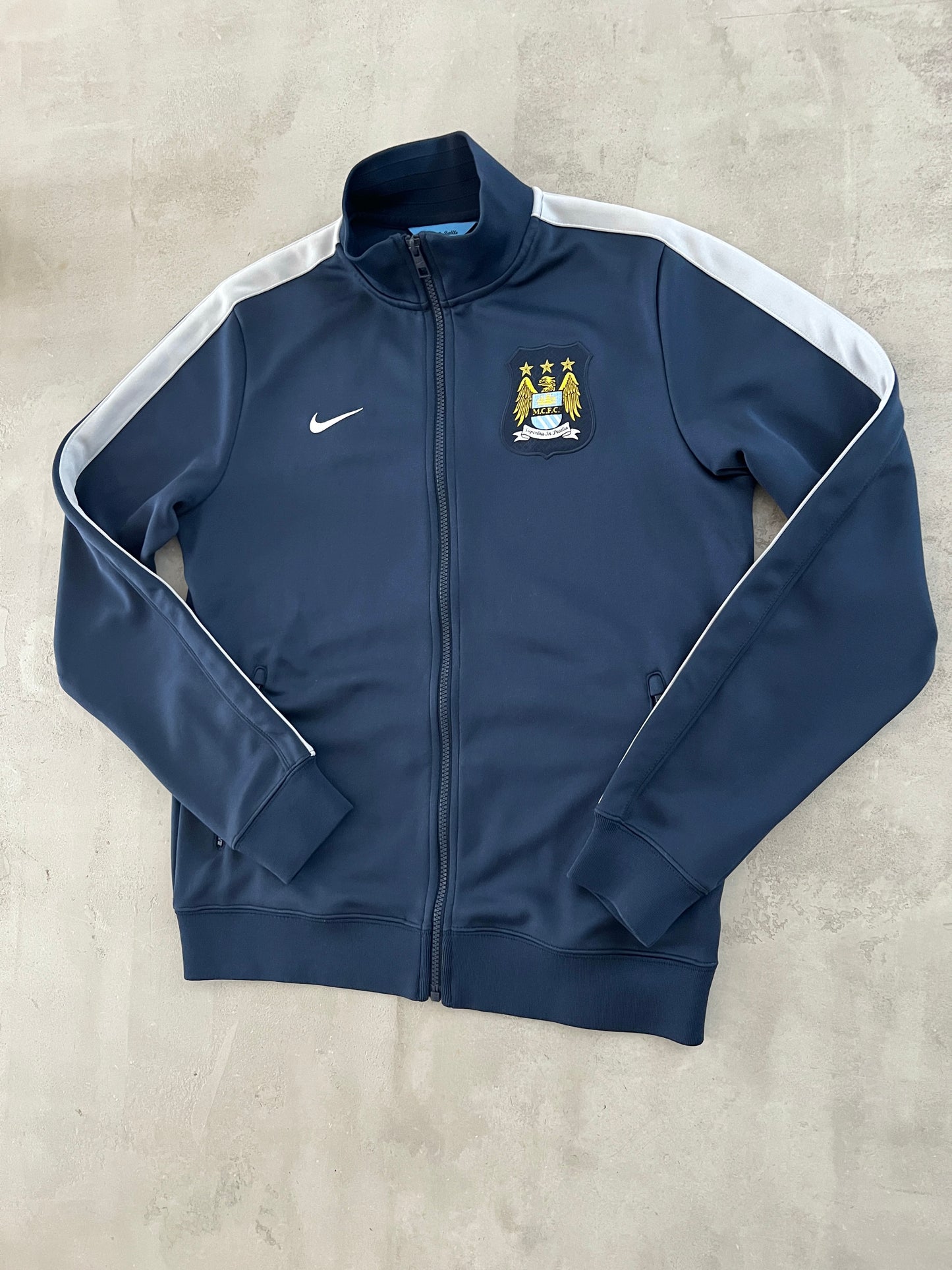 NAVY MANCHESTER CITY NIKE JACKET - 2000S - M