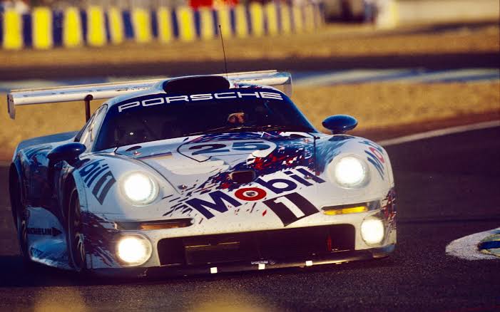 WHITE PORSCHE 911 GT1 TEE - 1996 - L