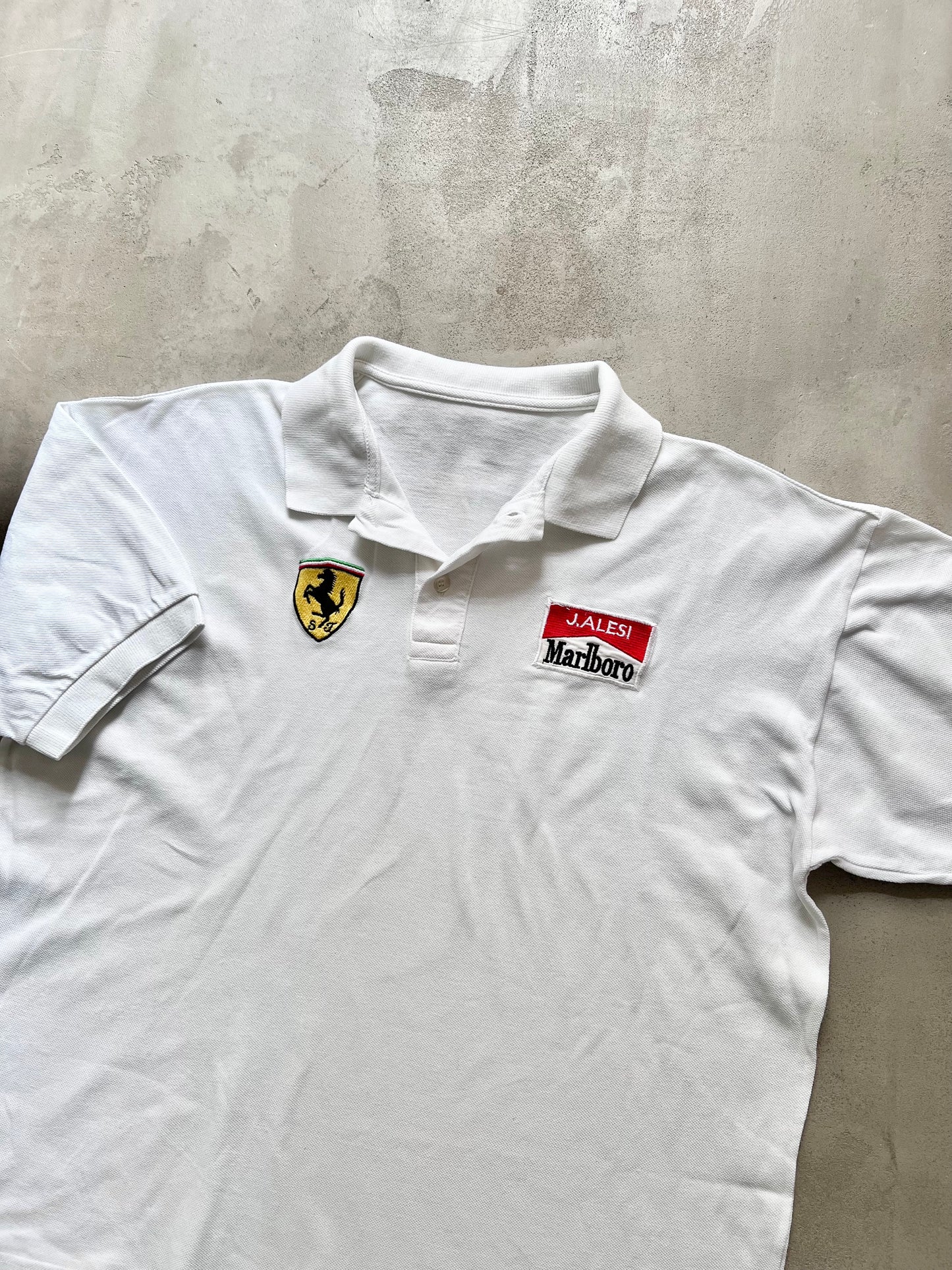WHITE MARLBORO X FERRARI POLO - 1990S