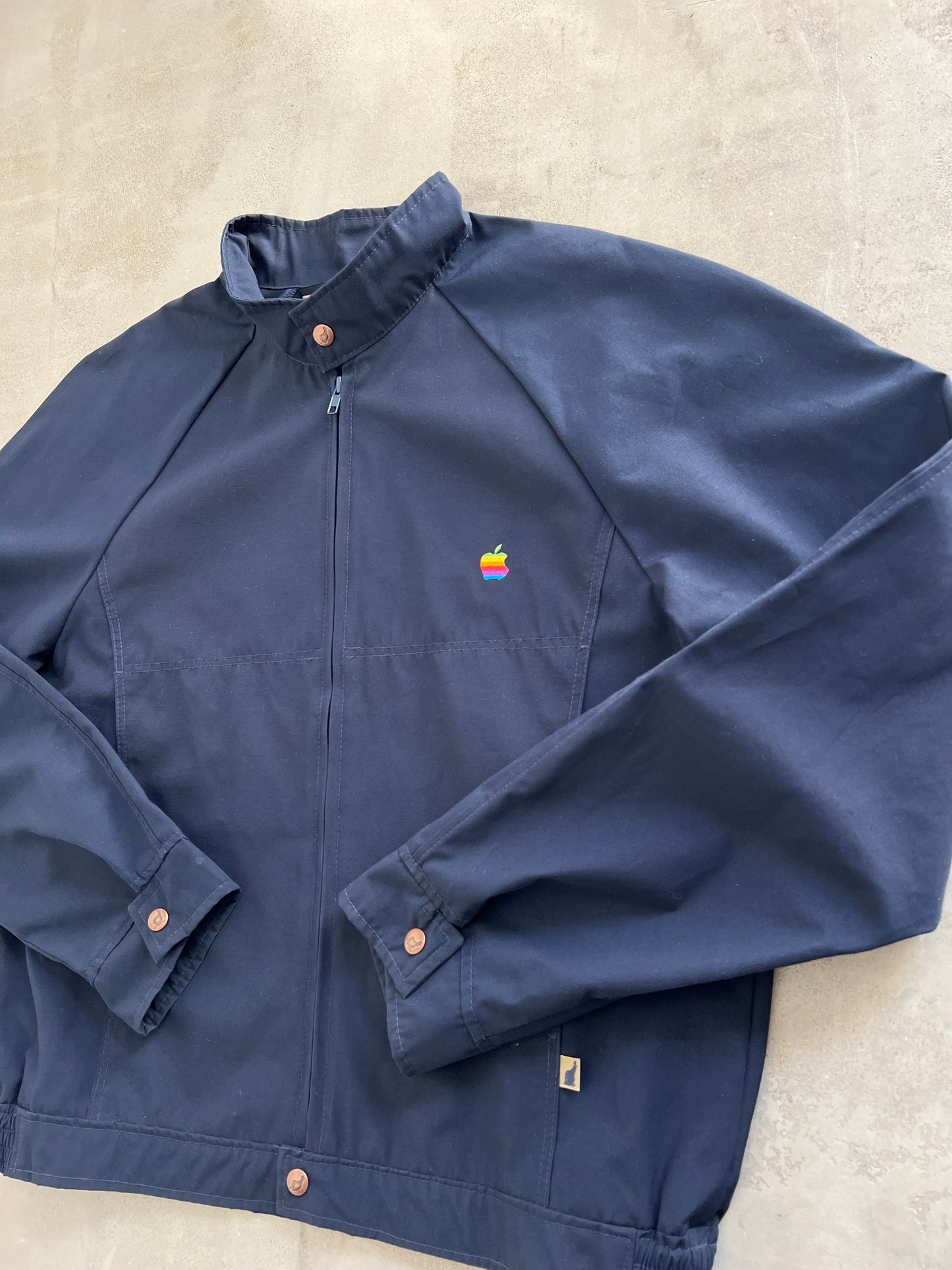 NAVY APPLE JACKET - 1990S - L/M