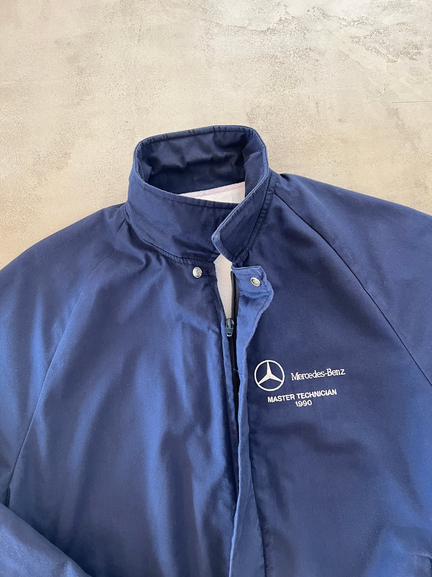NAVY MERCEDES BENZ JACKET - 1990S - S/M