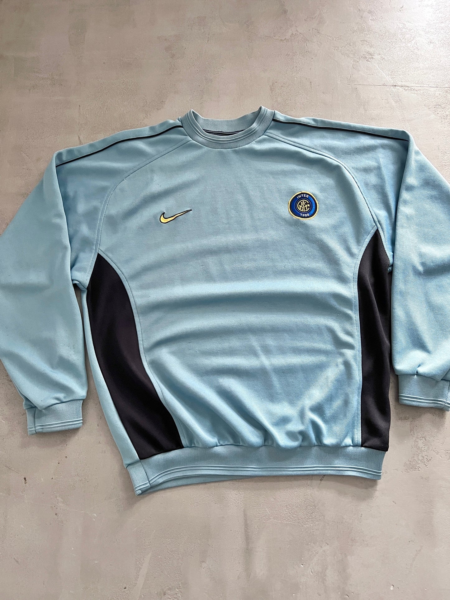 BABY BLUE INTER MILAN NIKE SWEATER - 2000S - L