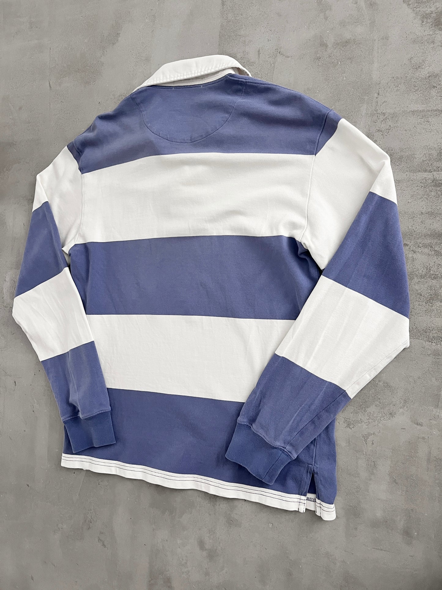 VIOLET/WHITE RALPH LAUREN LONGSLEEVE - 2000S - L/M