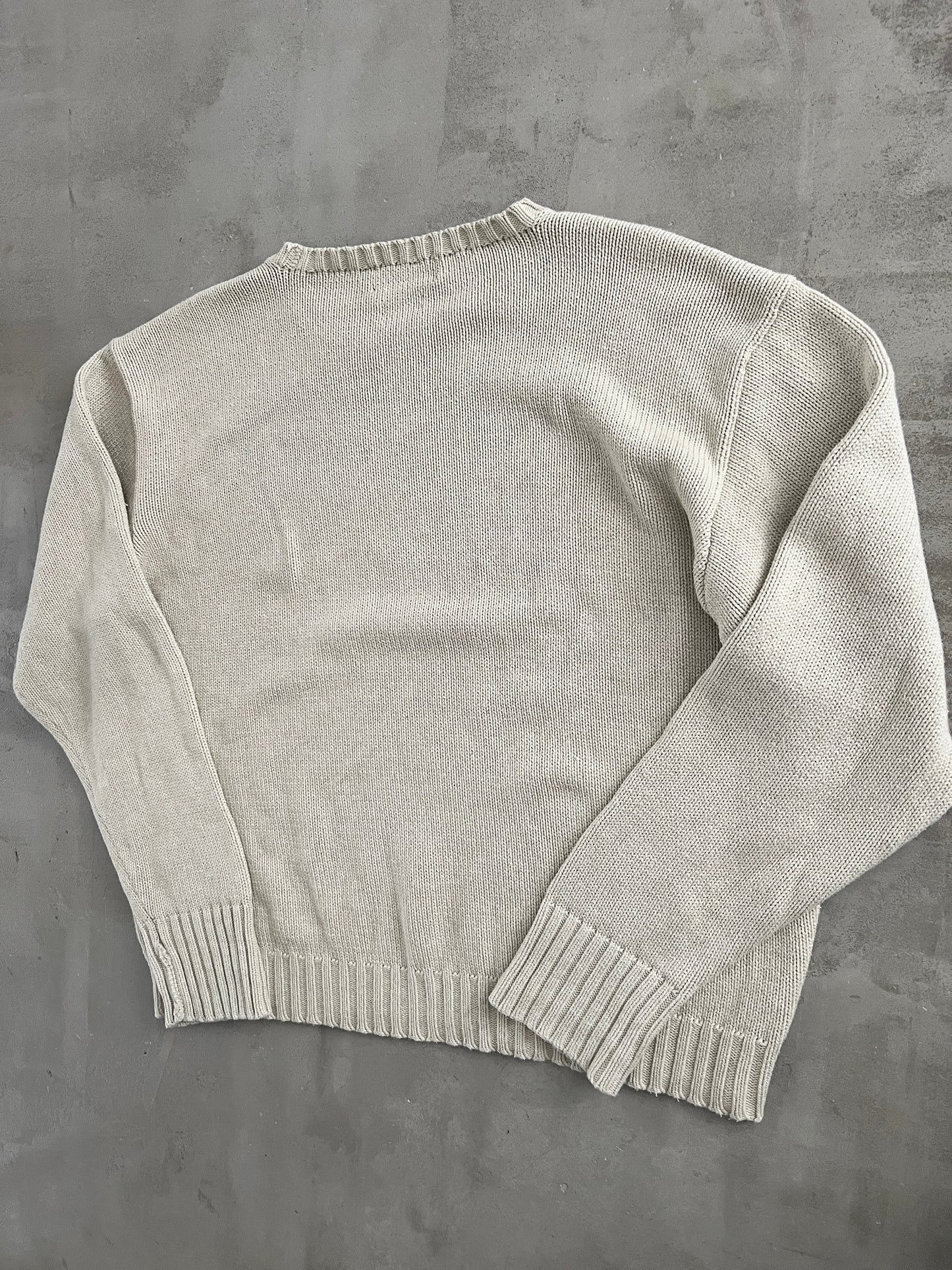 CREME RALPH LAUREN KNIT SWEATER - 2000S - M