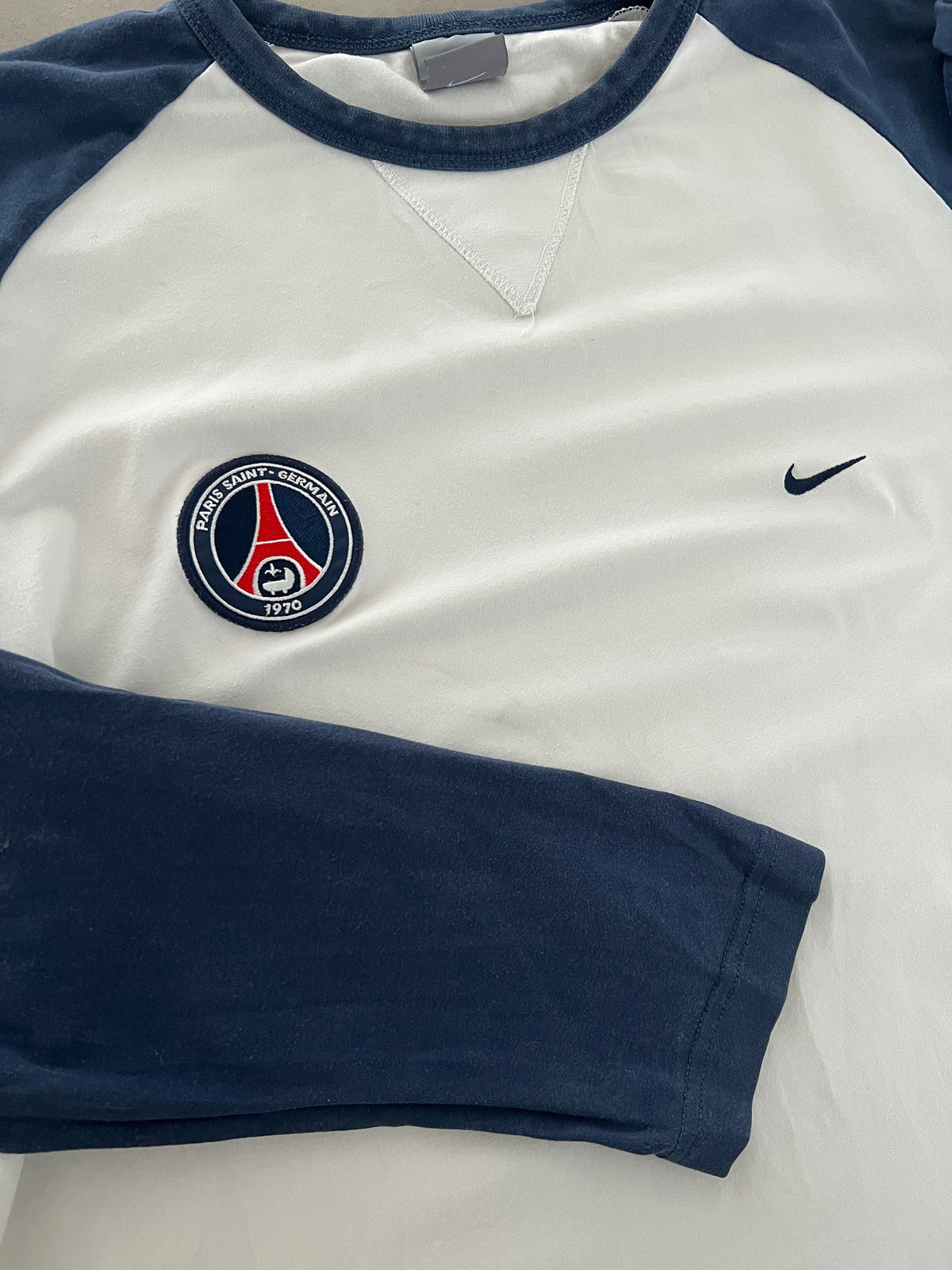 WHITE PSG NIKE LONGSLEEVE - 2000S - M