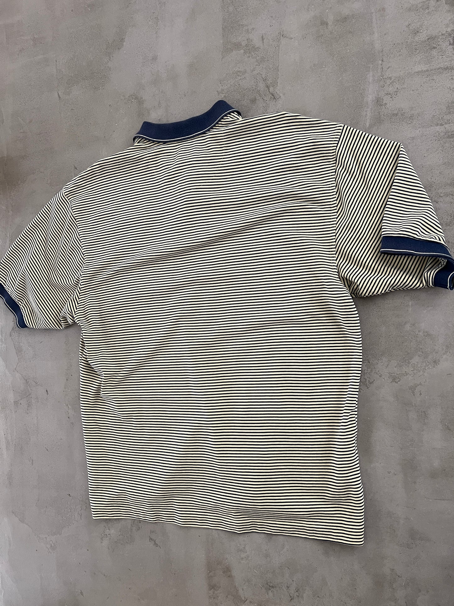YELLOW/NAVY NIKE GOLF POLO - 2000S - XL
