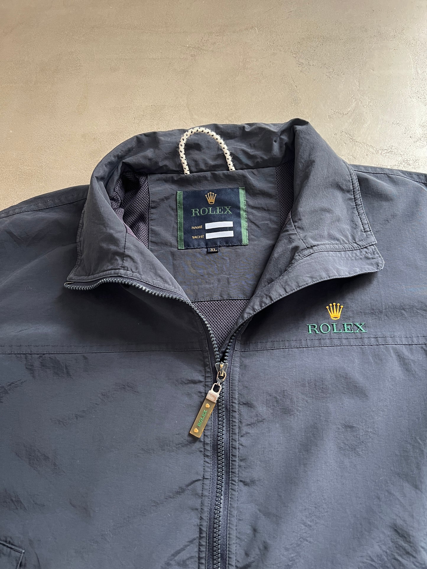 NAVY ROLEX YACHT JACKET - 2000S - L