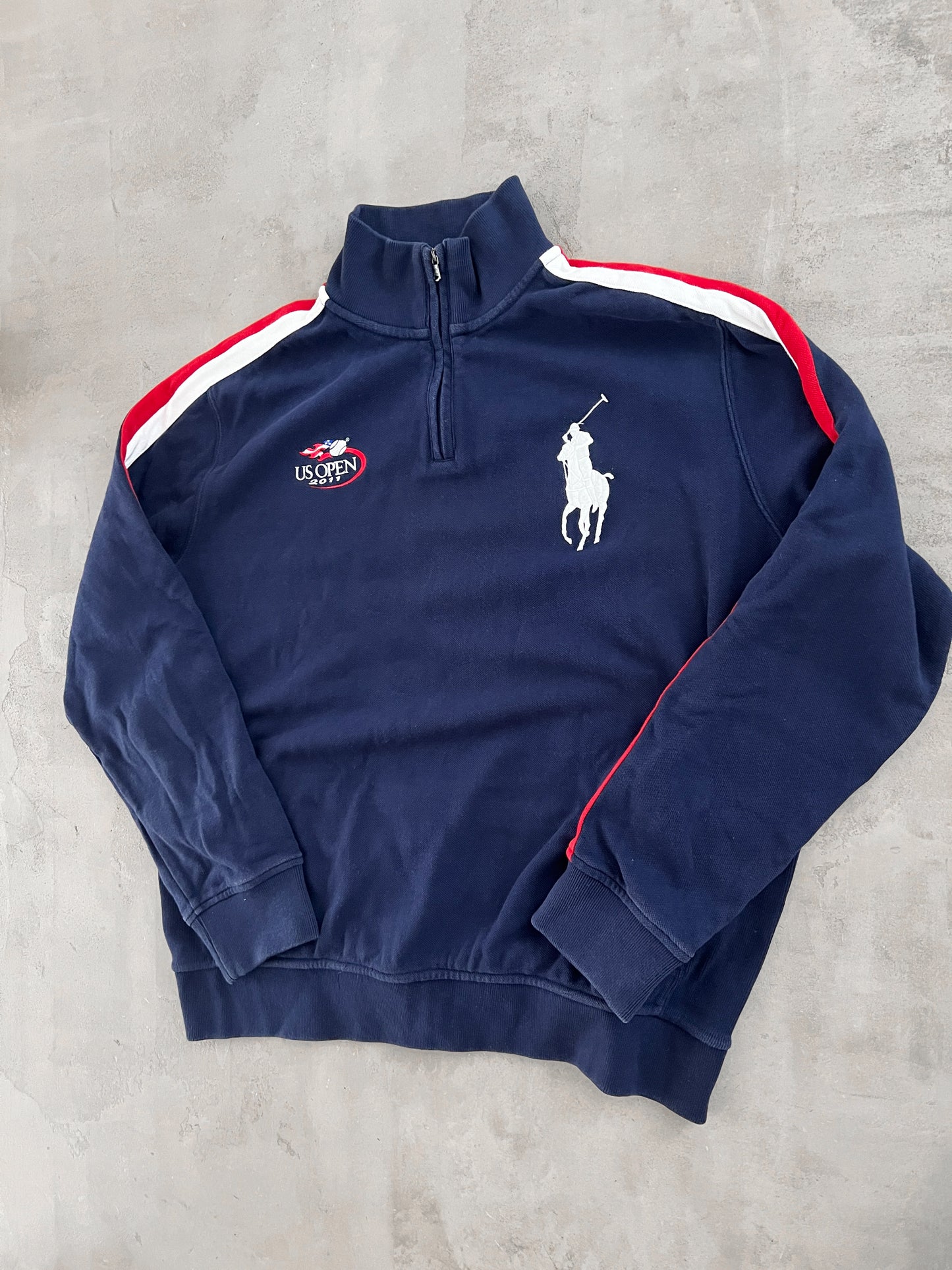 NAVY US OPEN RALPH LAUREN HALFZIP - 2000S - L/XL