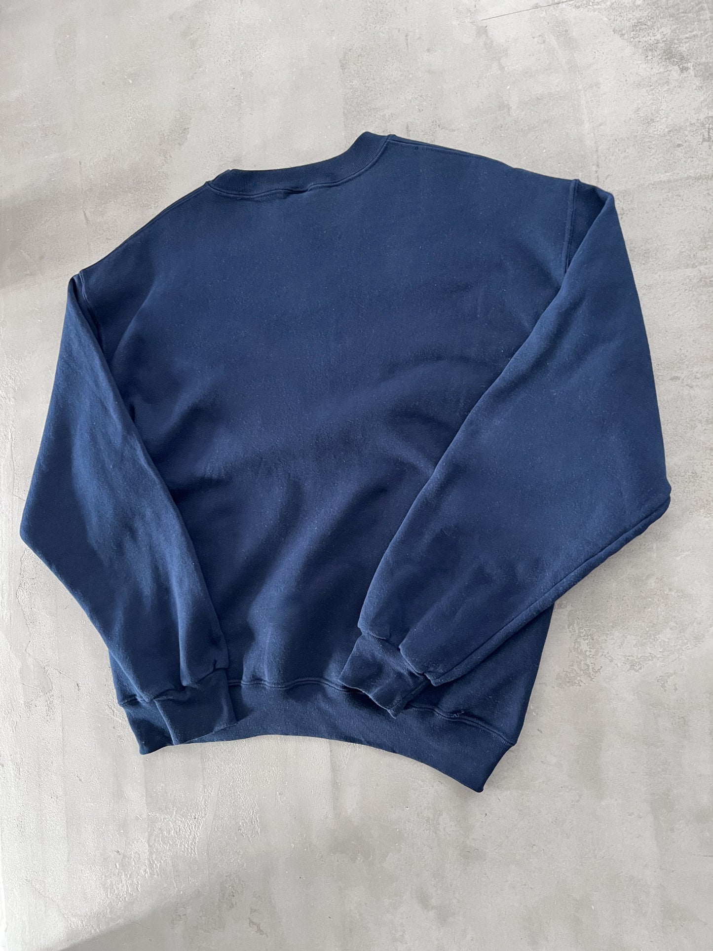 NAVY PRINCETON RUSSELL SWEATER - 1990S - L/XL
