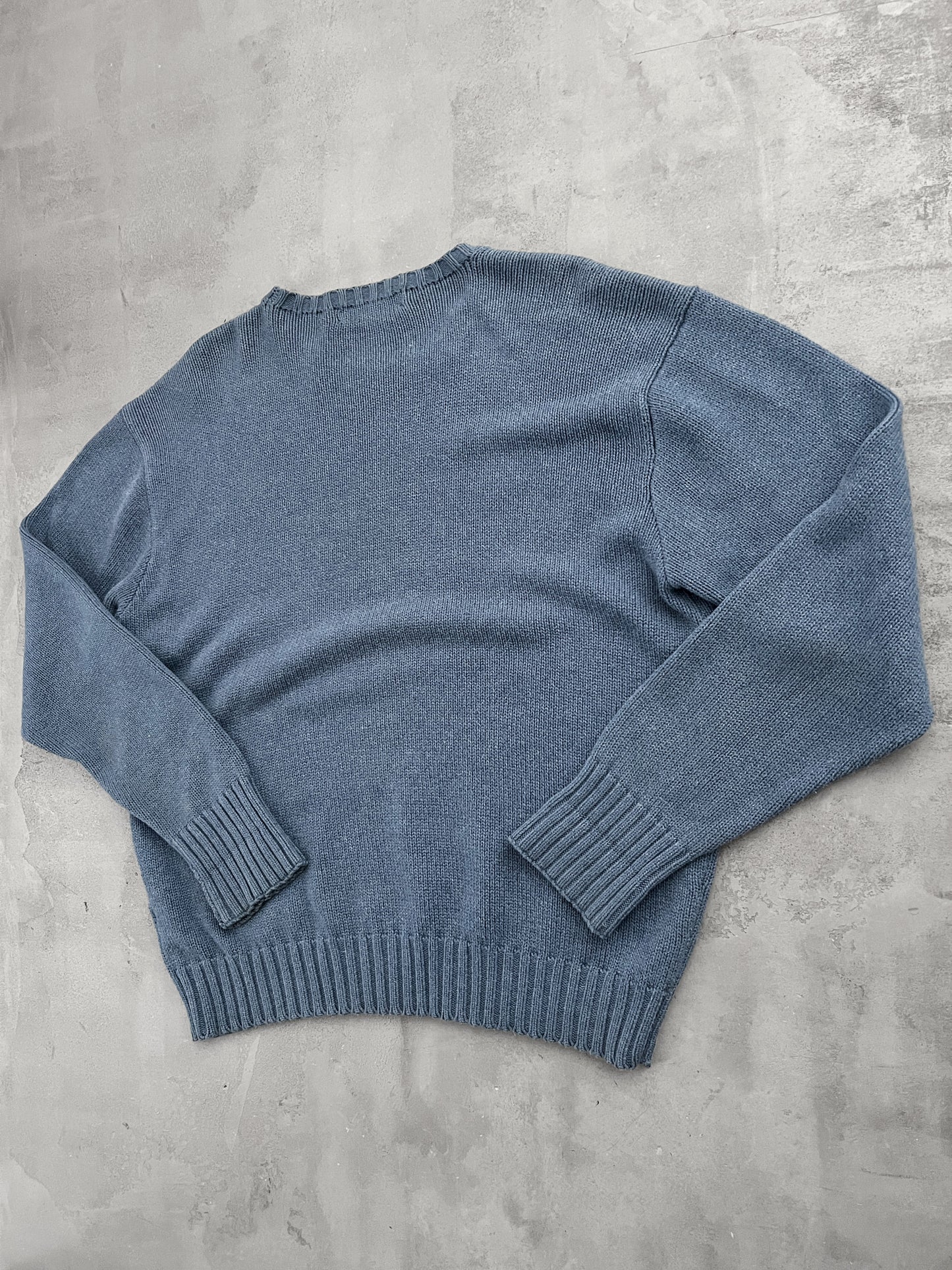 SLATE BLUE RALPH LAUREN KNIT - 2000S - XL/L
