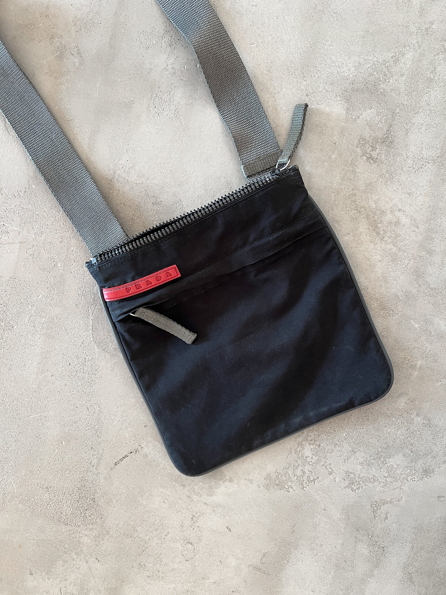 BLACK PRADA LINEA ROSSA BAG - 2000S