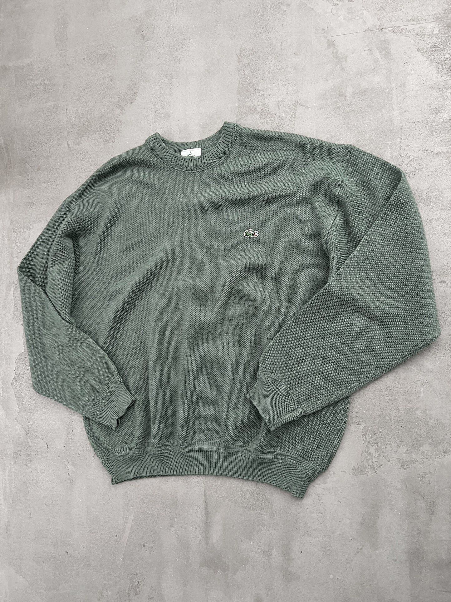 OLIVE LACOSTE KNIT SWEATER - 2000S - M/S