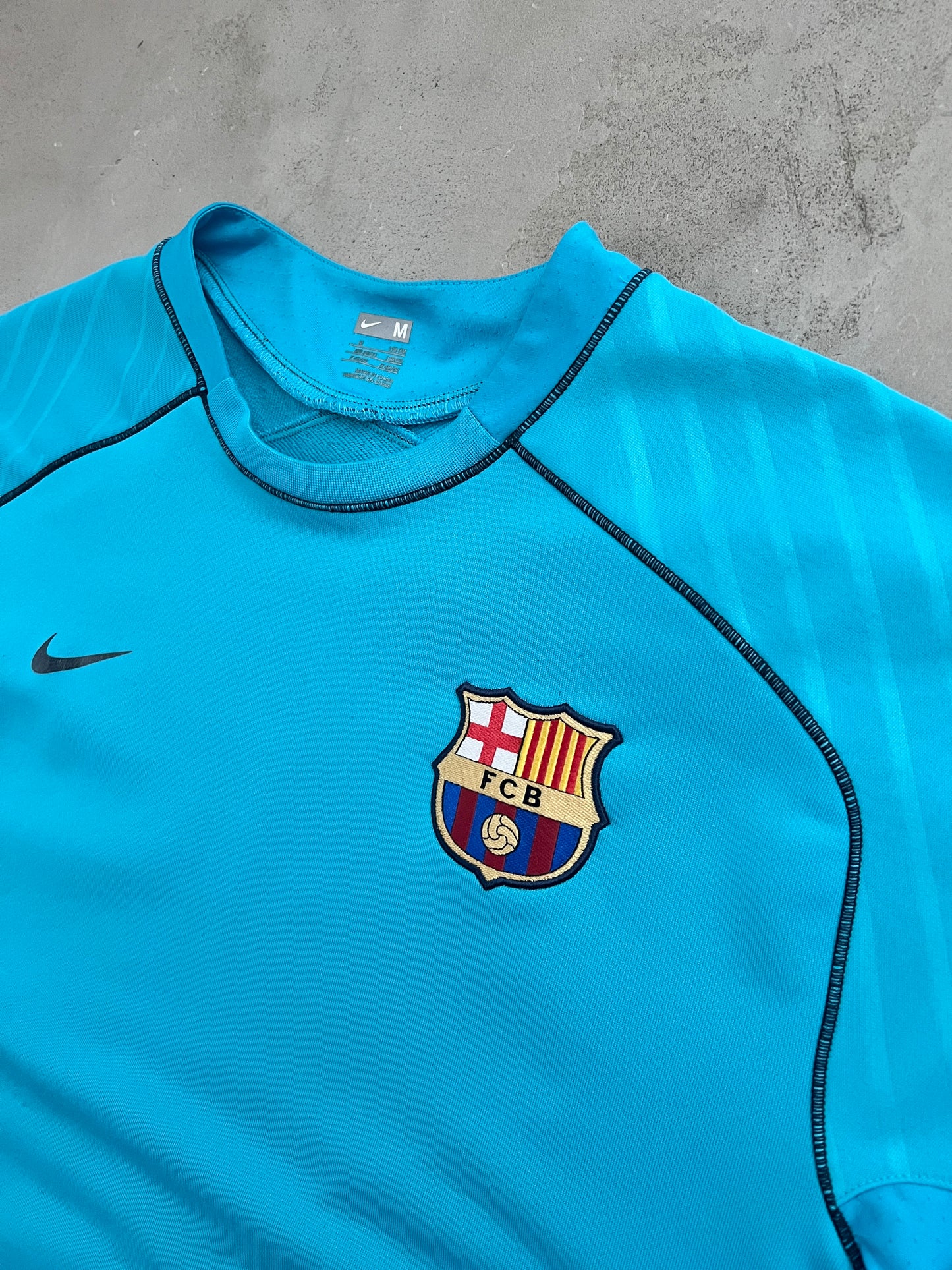 TURQUOISE FC BARCELONA NIKE SWEATER - 2000S - M/L