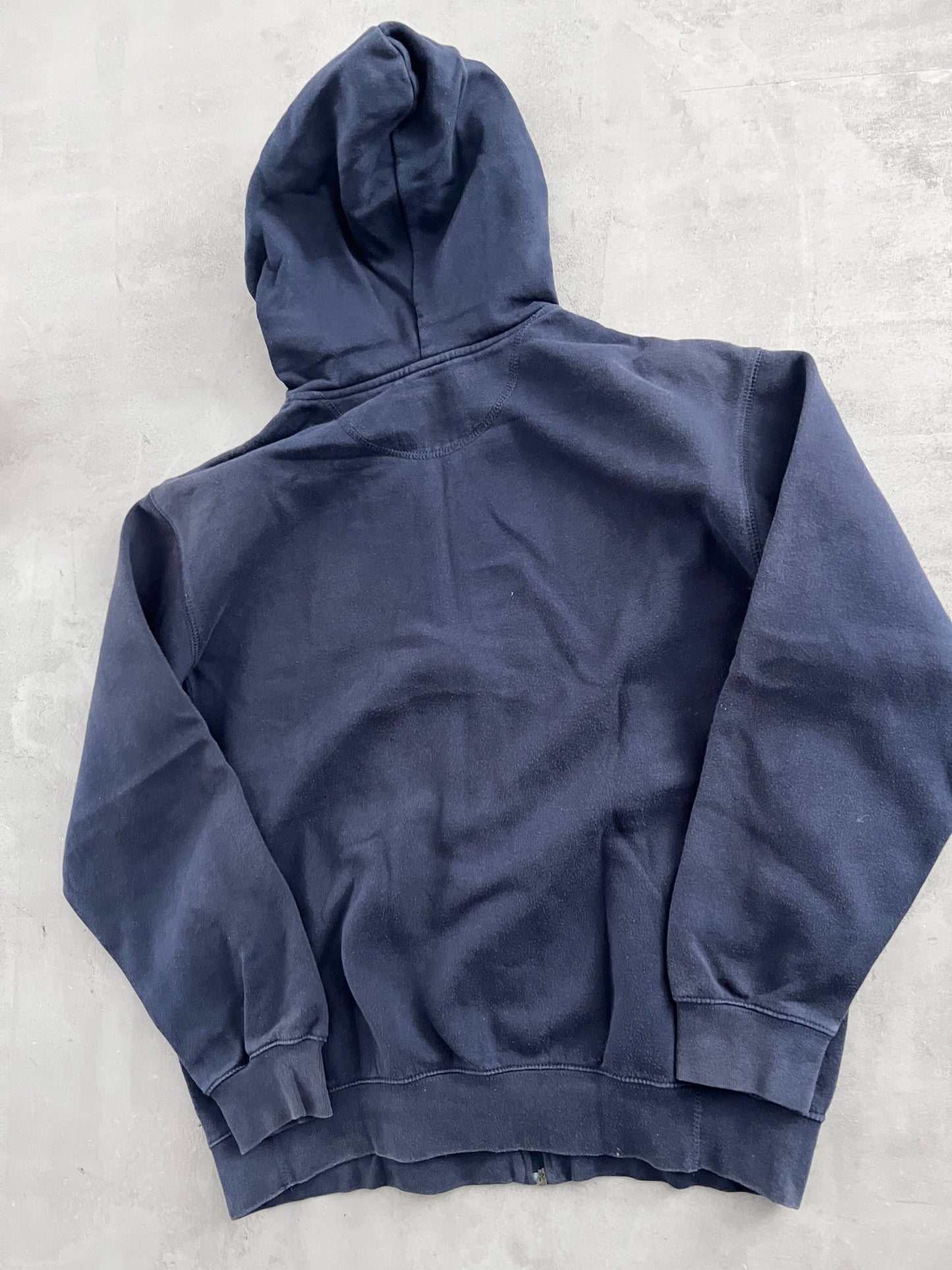 NAVY NIKE ZIP UP HOODIE - 2000S - L