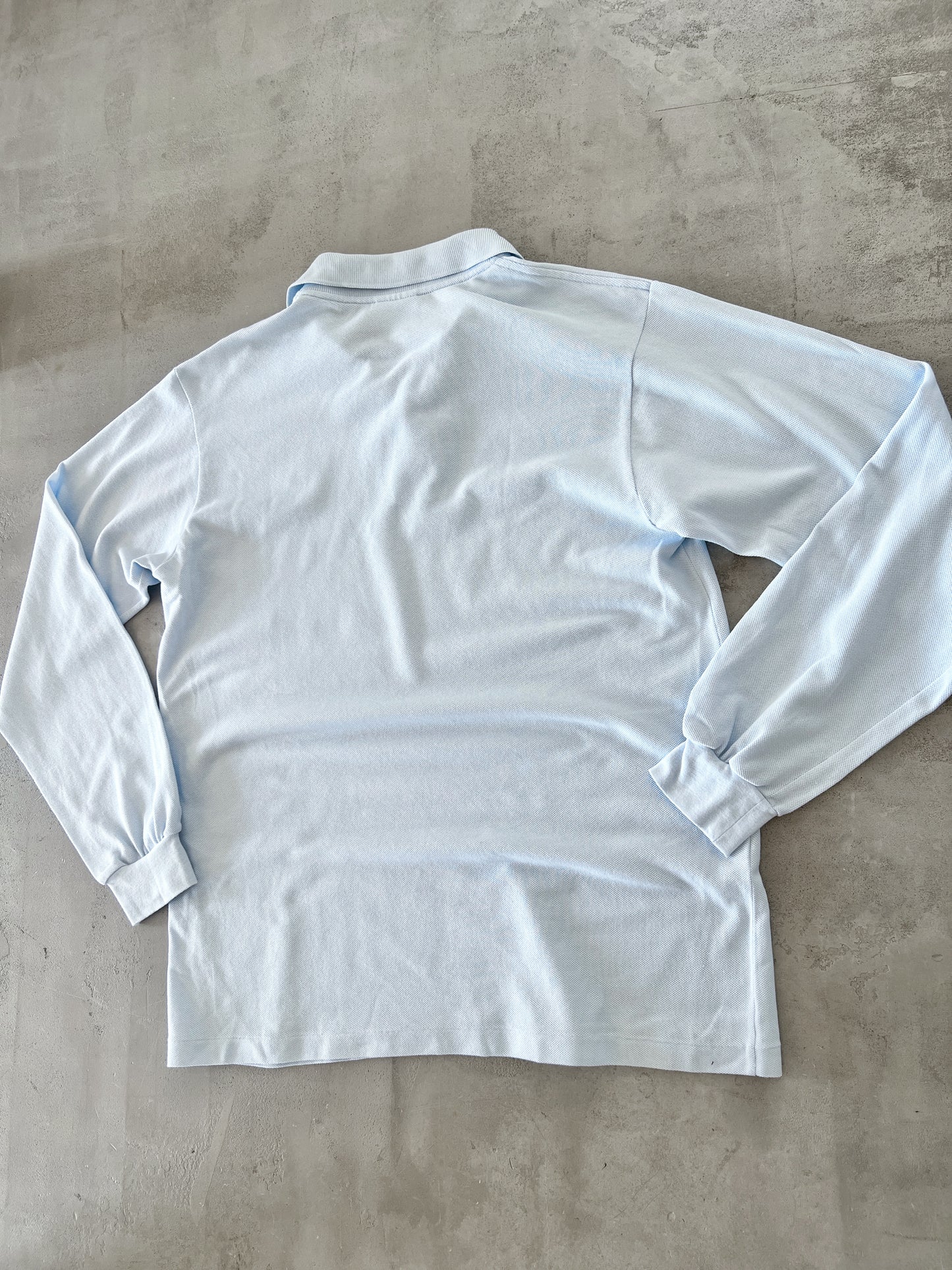 BABY BLUE LACOSTE LONG SLEEVE - 2000S - M