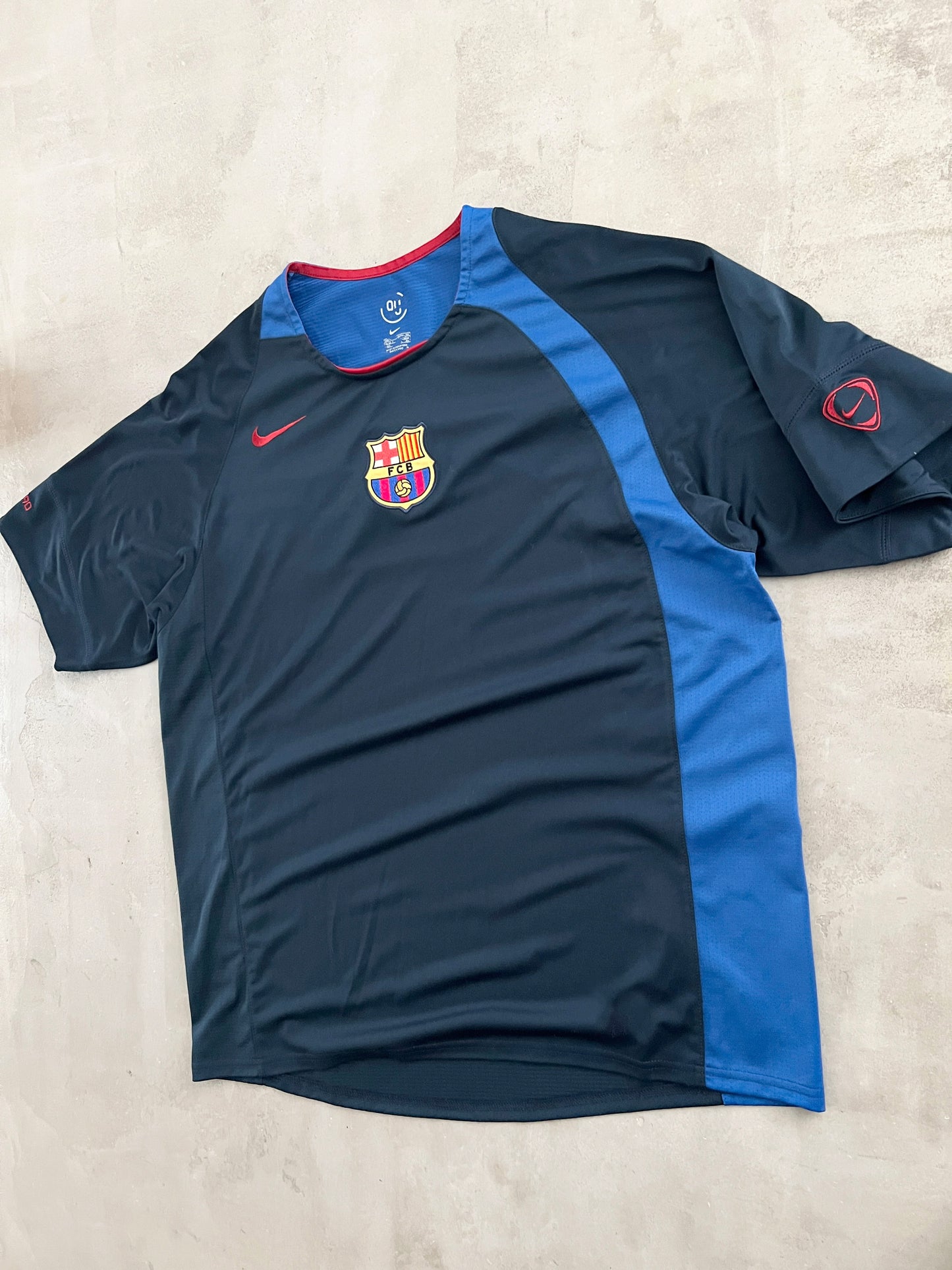 NAVY FC BARCELONA NIKE JERSEY - 2000S - XL