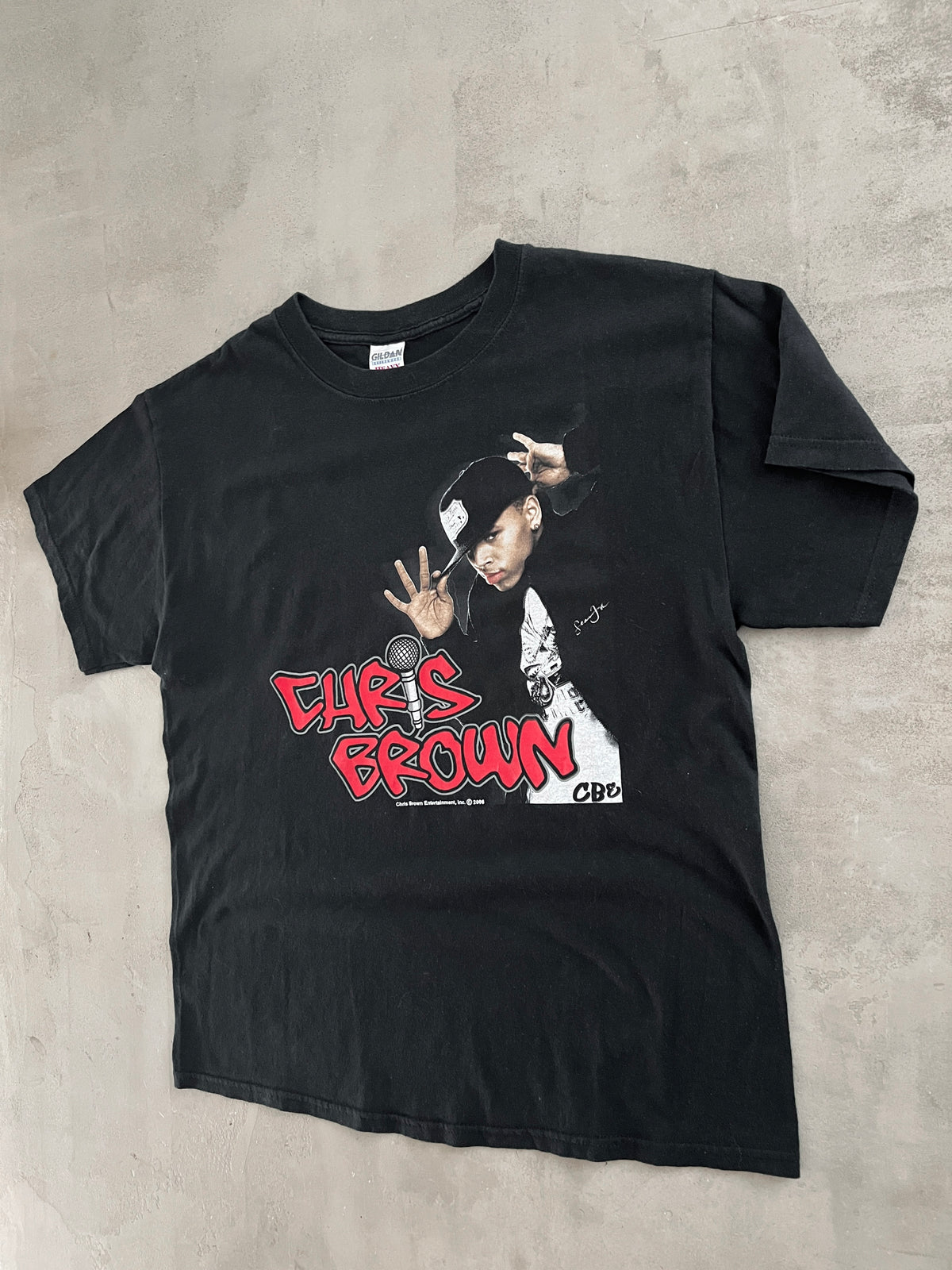 BLACK CHRIS BROWN TOUR TEE - 2006 - L