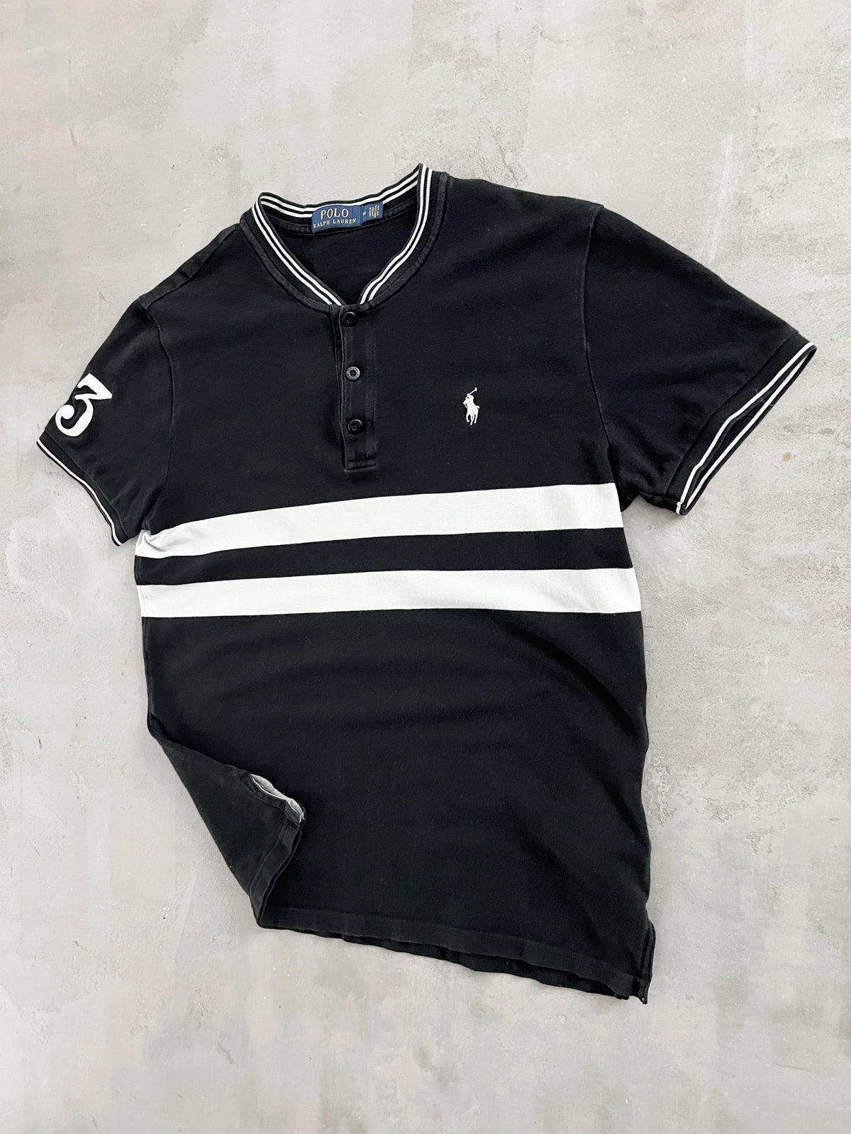 BLACK RALPH LAUREN POLO TEE - 2000S - M/S
