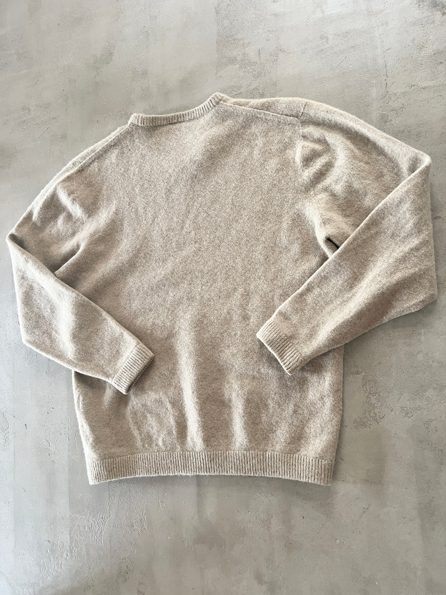 BEIGE NIKE WOOL/KNIT SWEATER - 2000S - S