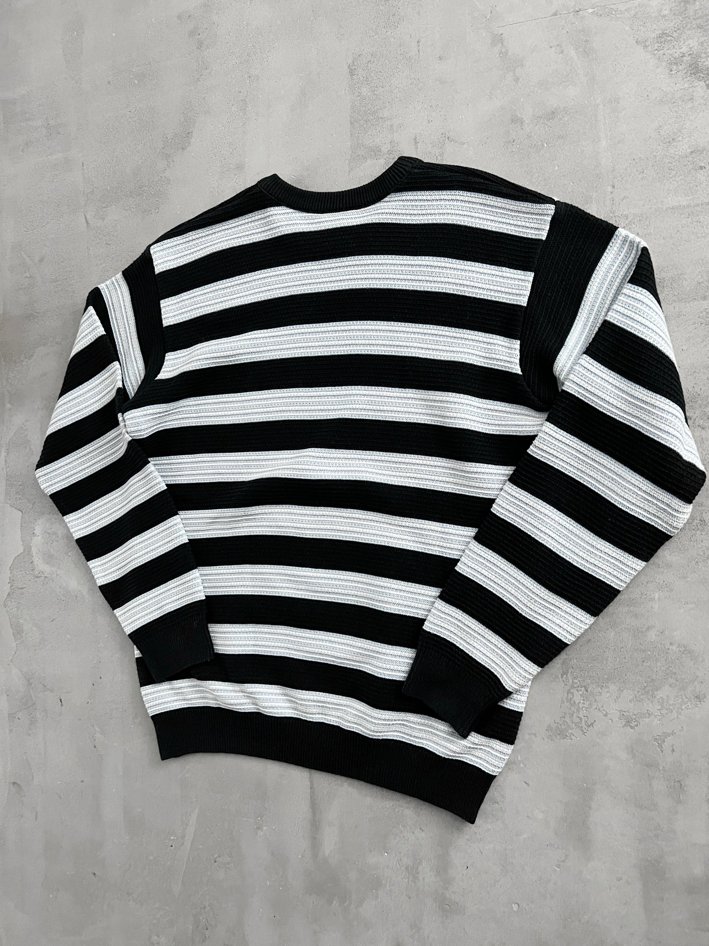 BABY BLUE/NAVY LACOSTE KNIT - 2000S - S/M