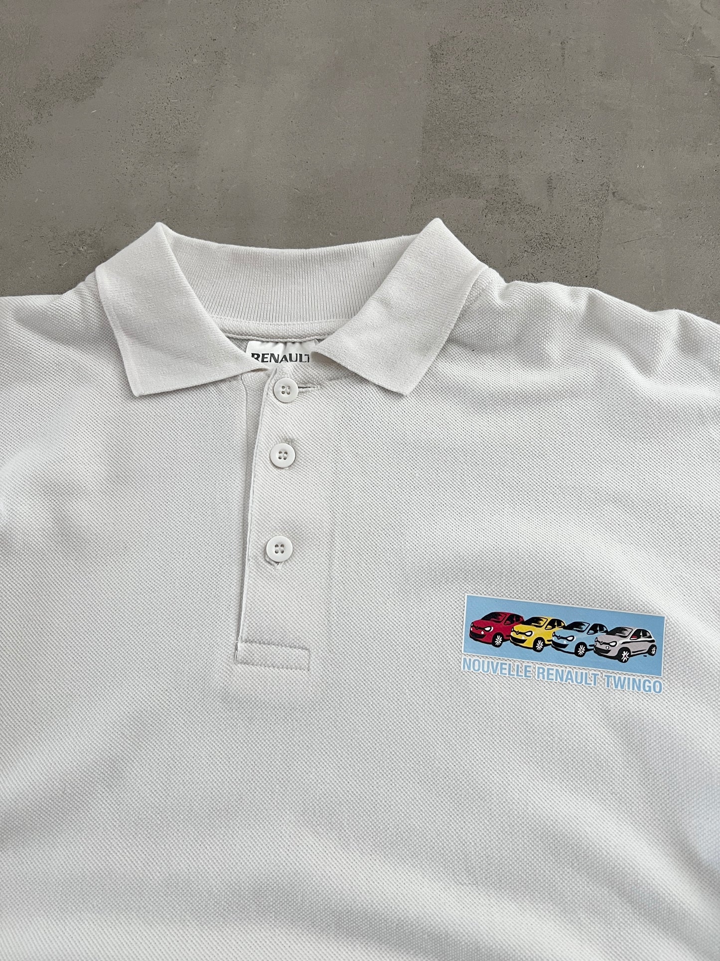 WHITE RENAULT TWINGO LONGSLEEVE - 2000S - L/M