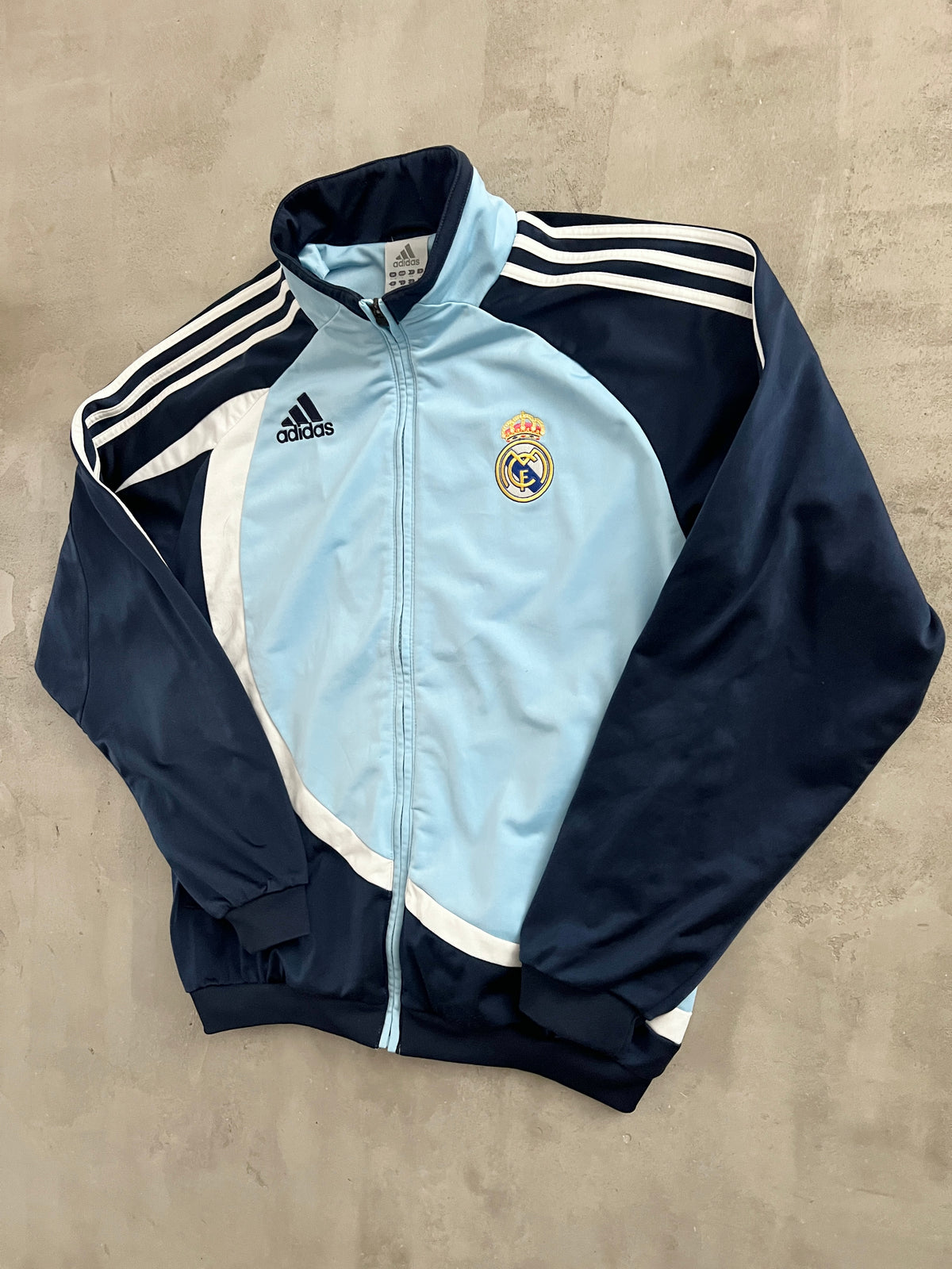BABY BLUE REAL MADRID JACKET - 2000S - S/M