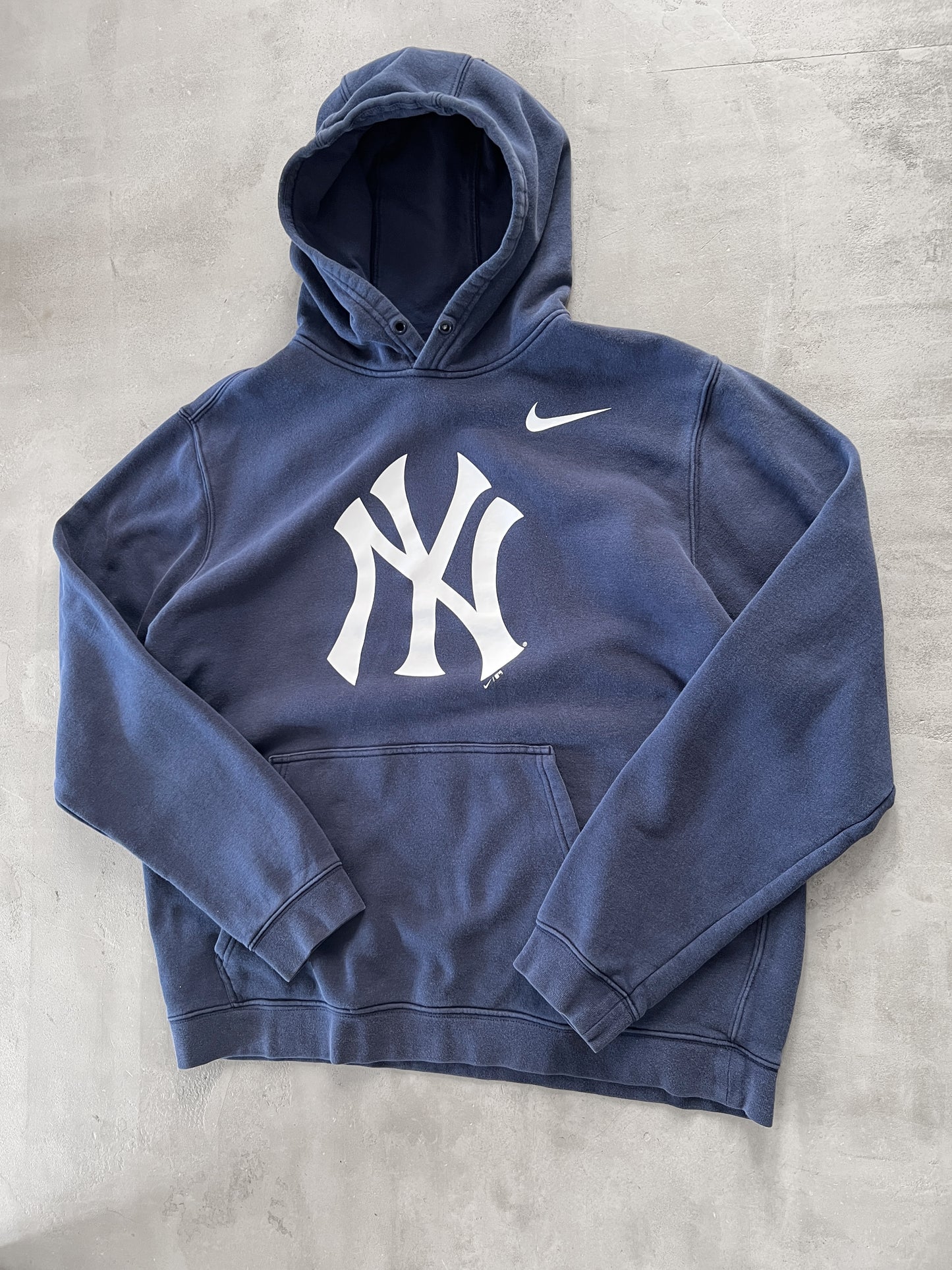 NAVY YANKEES NIKE HOODIE - 2000S - L