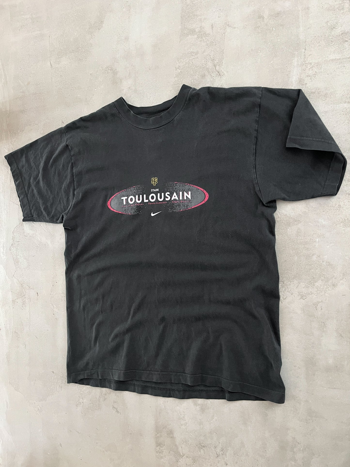 BLACK FC TOULOUSE NIKE TEE - 1990S - L