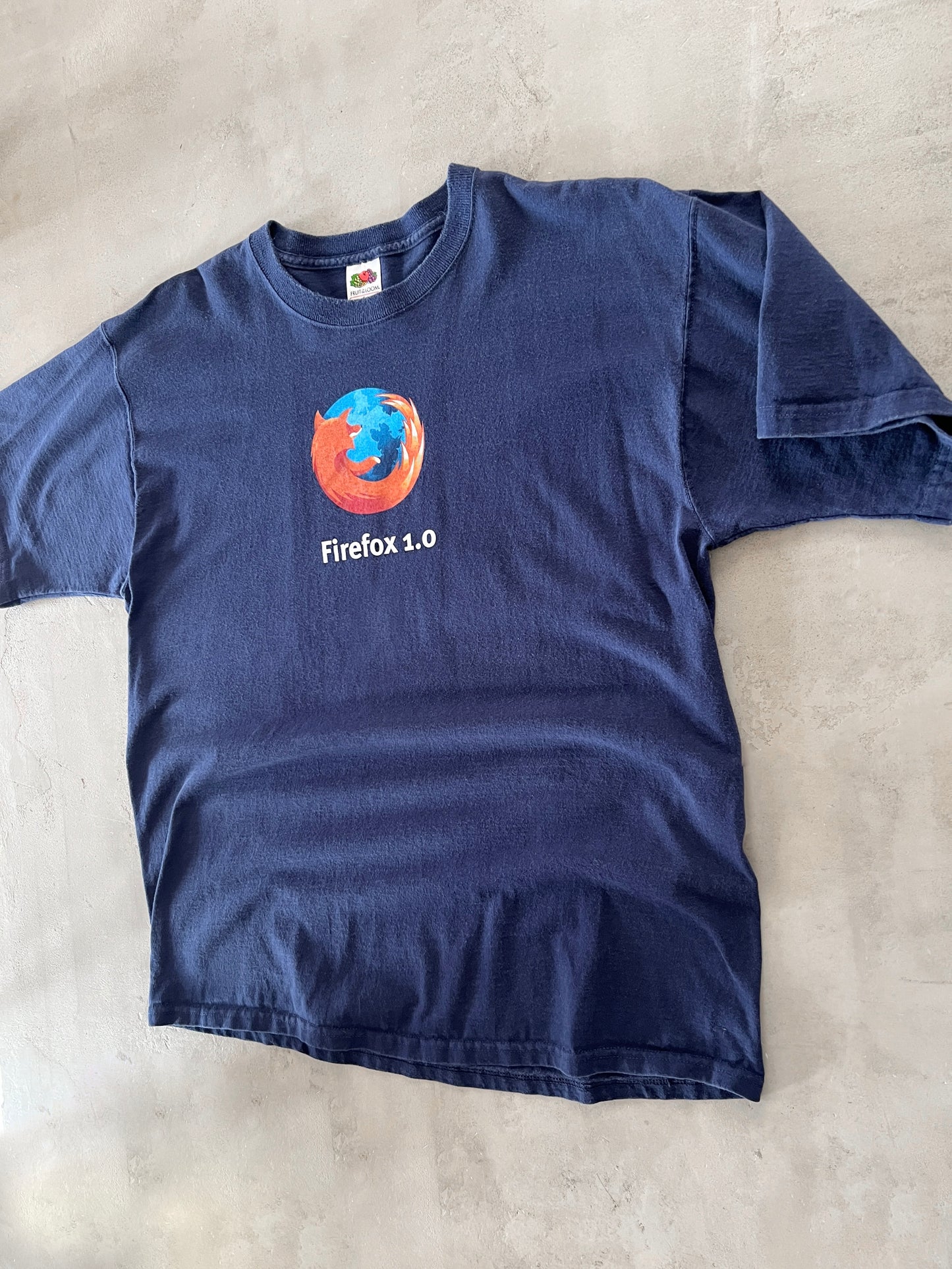 NAVY FIREFOX PROMO TEE - 2004 - XL