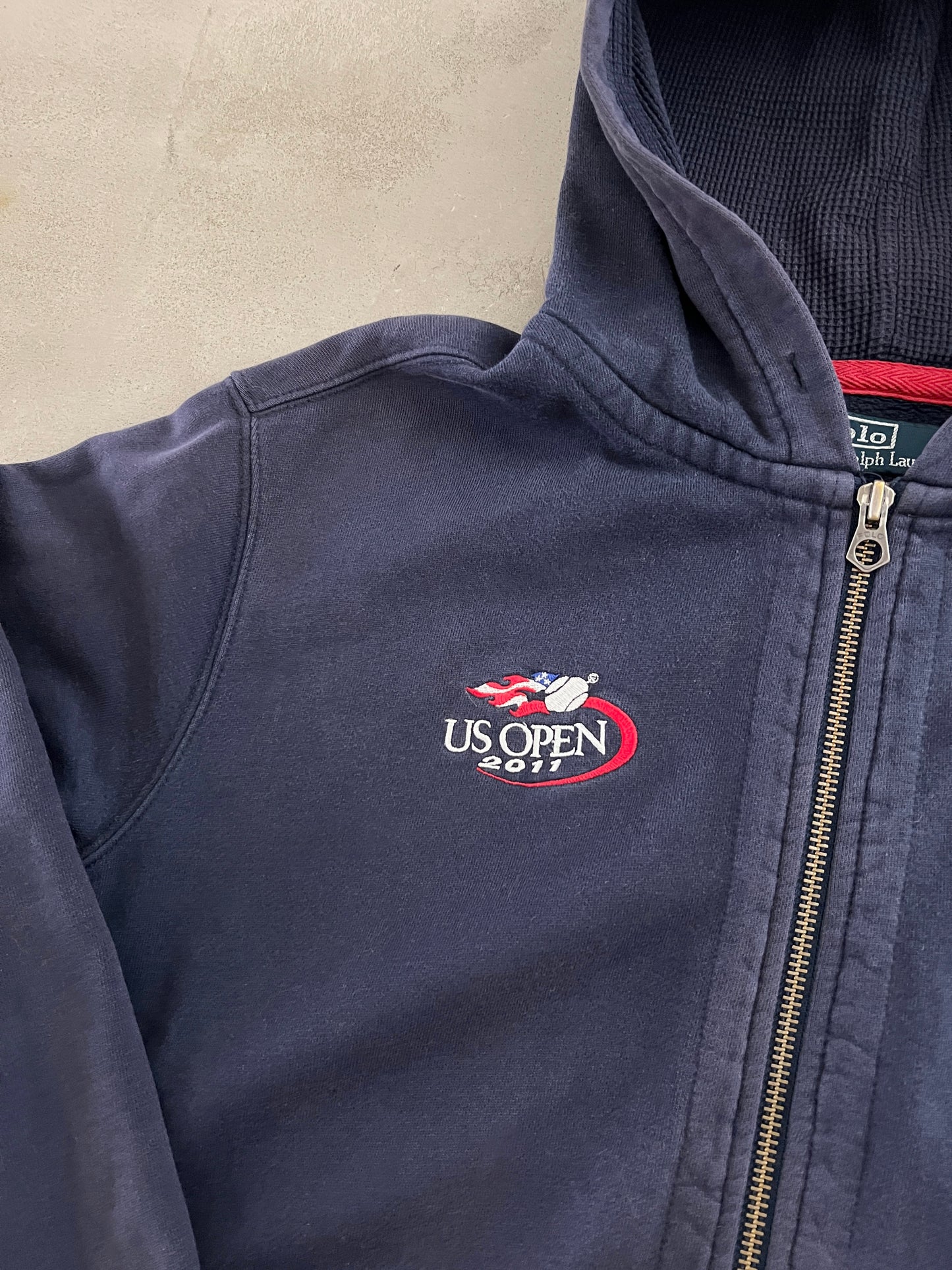 NAVY RALPH LAUREN US OPEN ZIP UP HOODIE - 2011 - L/XL