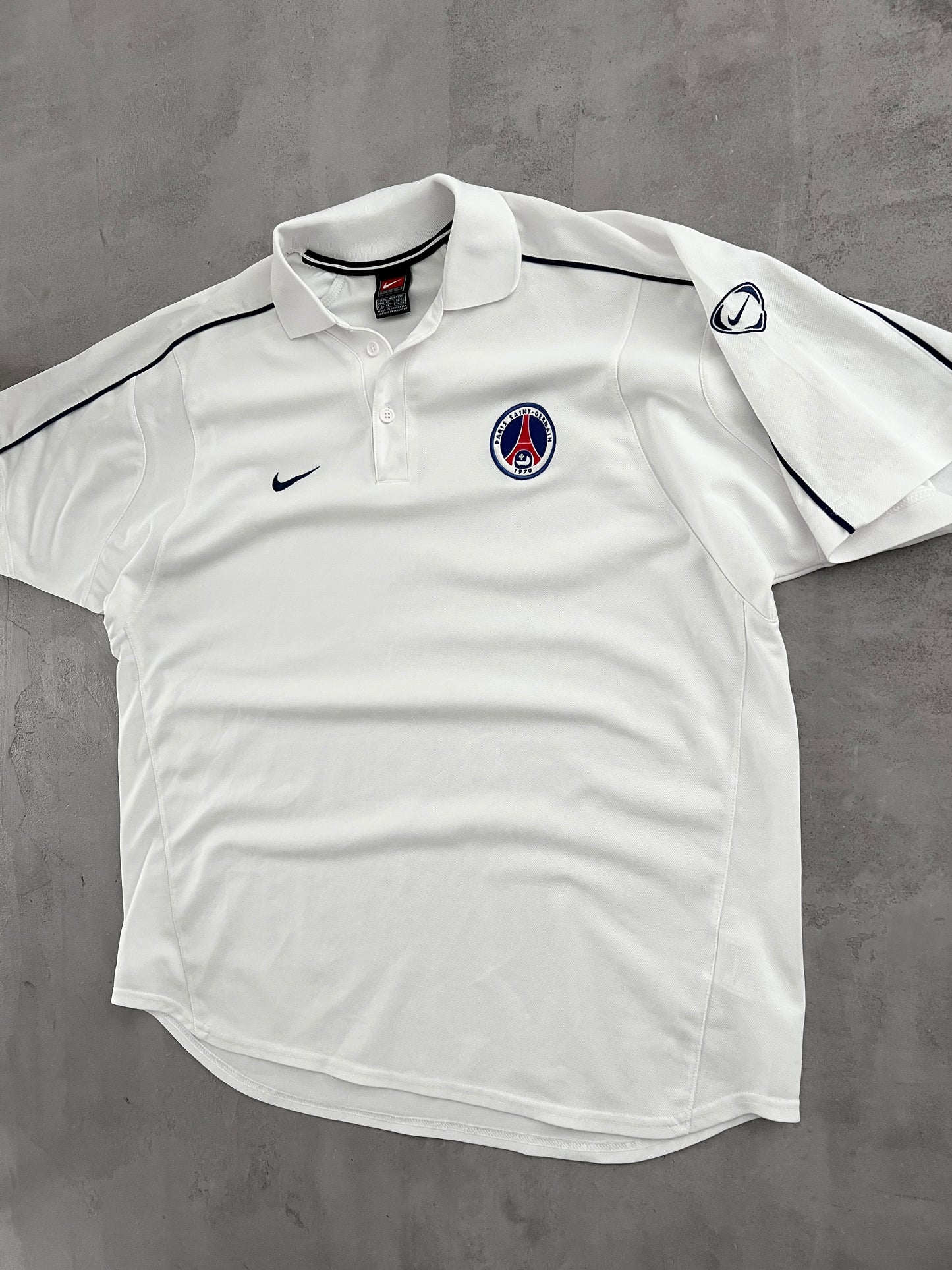 WHITE PSG NIKE POLO - 2000S - XL
