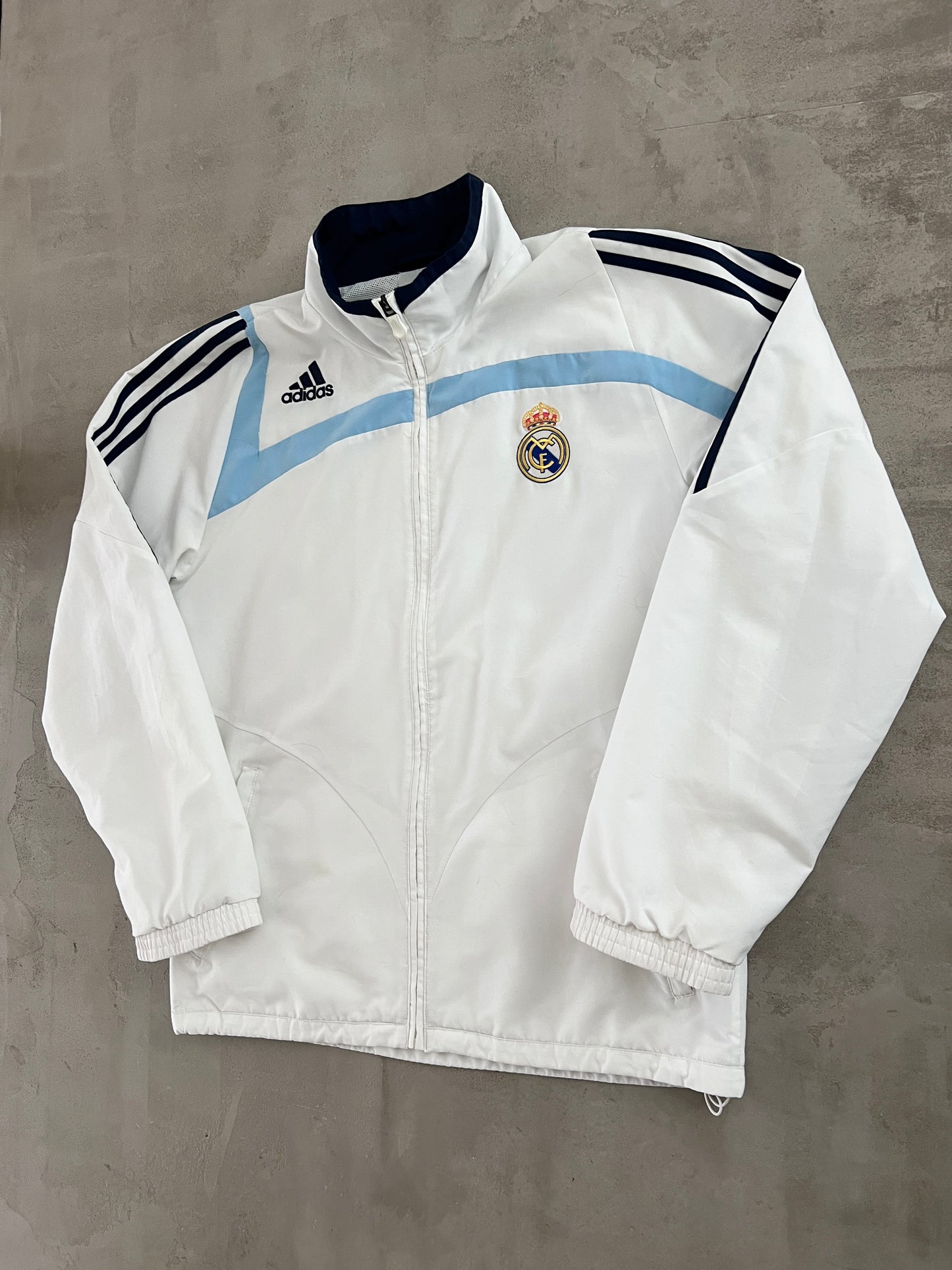 WHITE REAL MADRID JACKET - 2000S - M/L