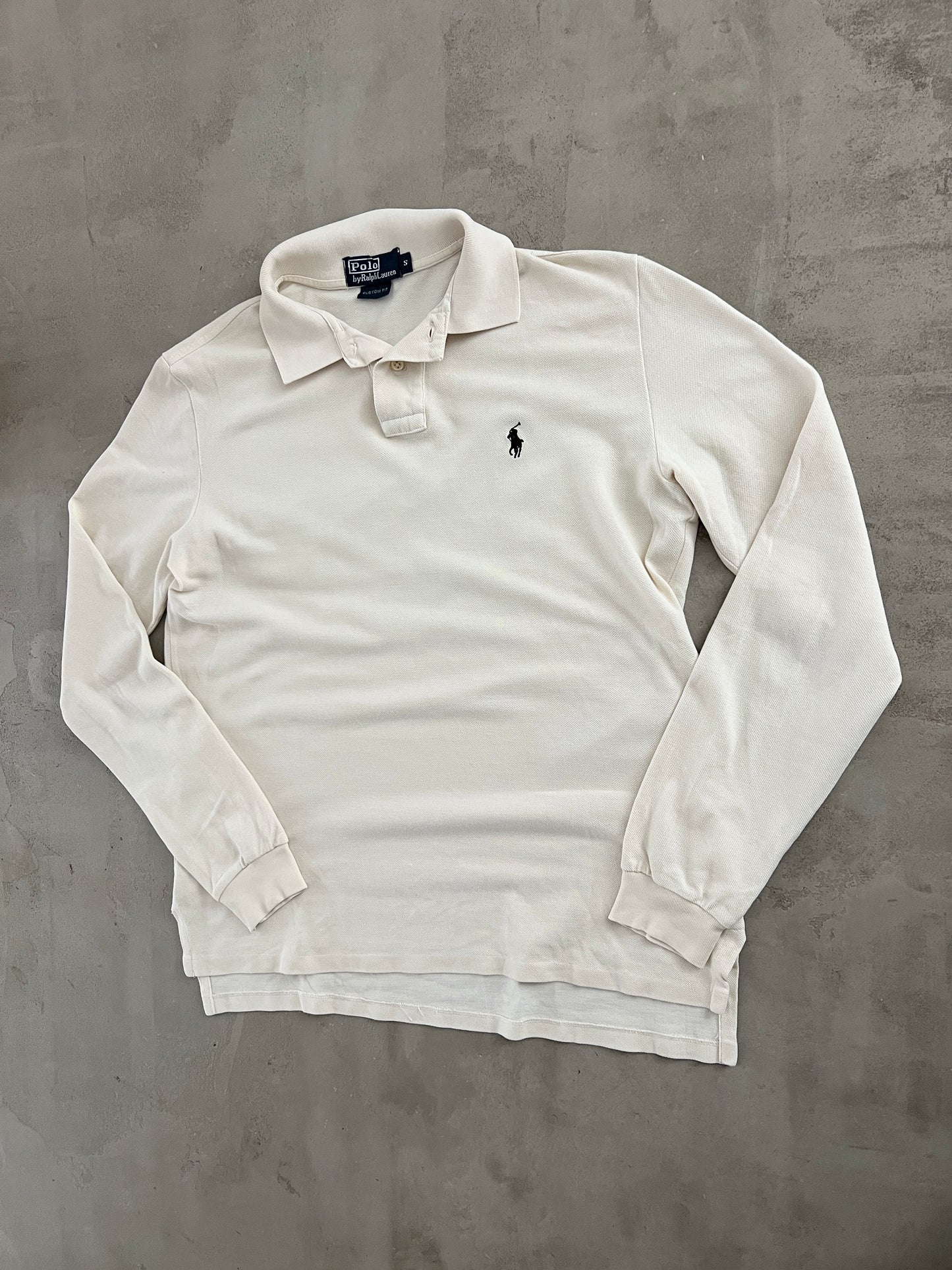 WHITE RALPH LAUREN LONGSLEEVE - 2000S - S