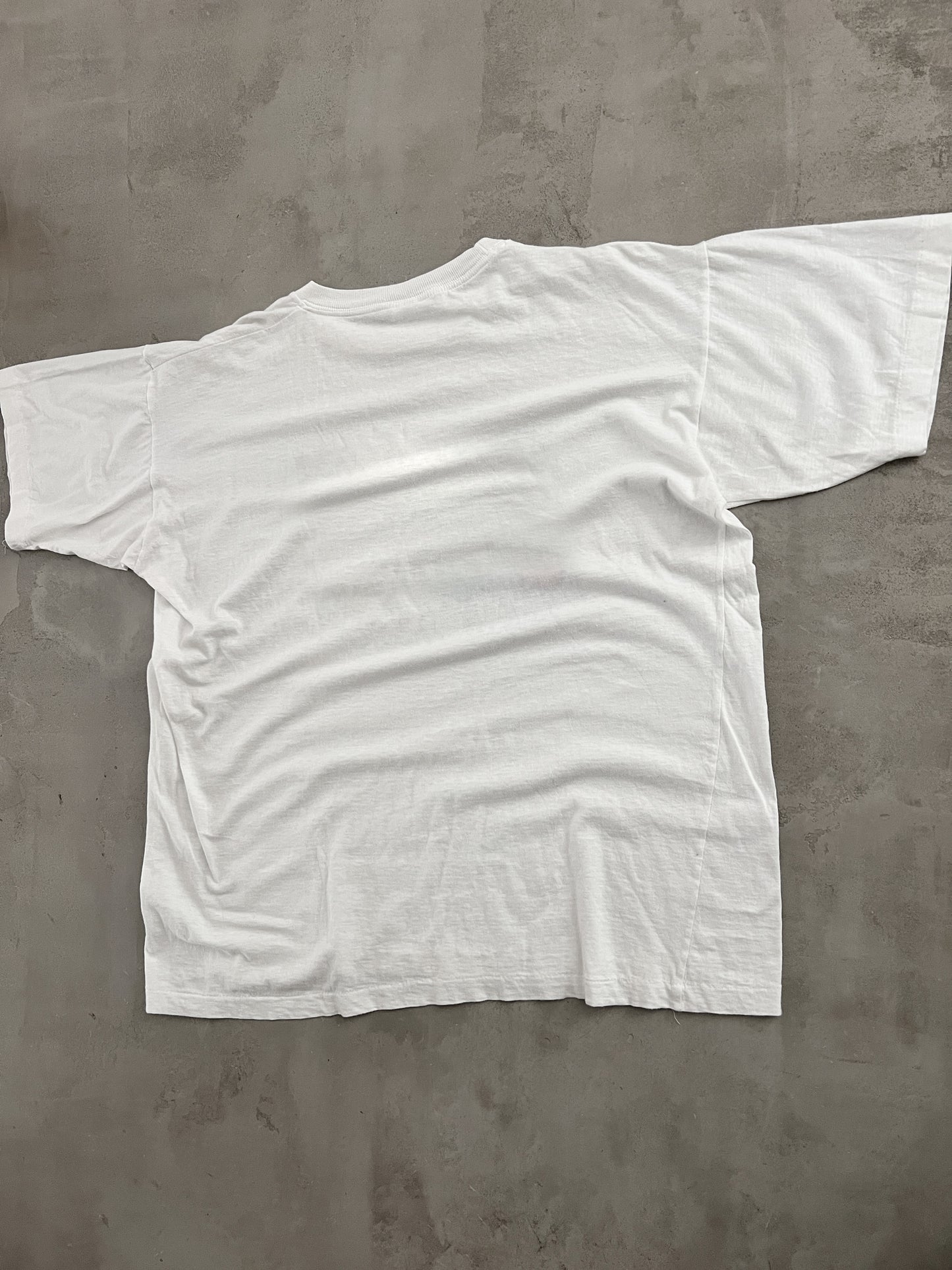 WHITE SONY MUSIC PROMO TEE - 1990S - L