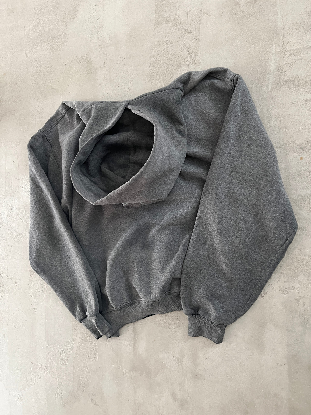 FADED GREY STANFORD RUSSELL HOODIE - 1990S - S