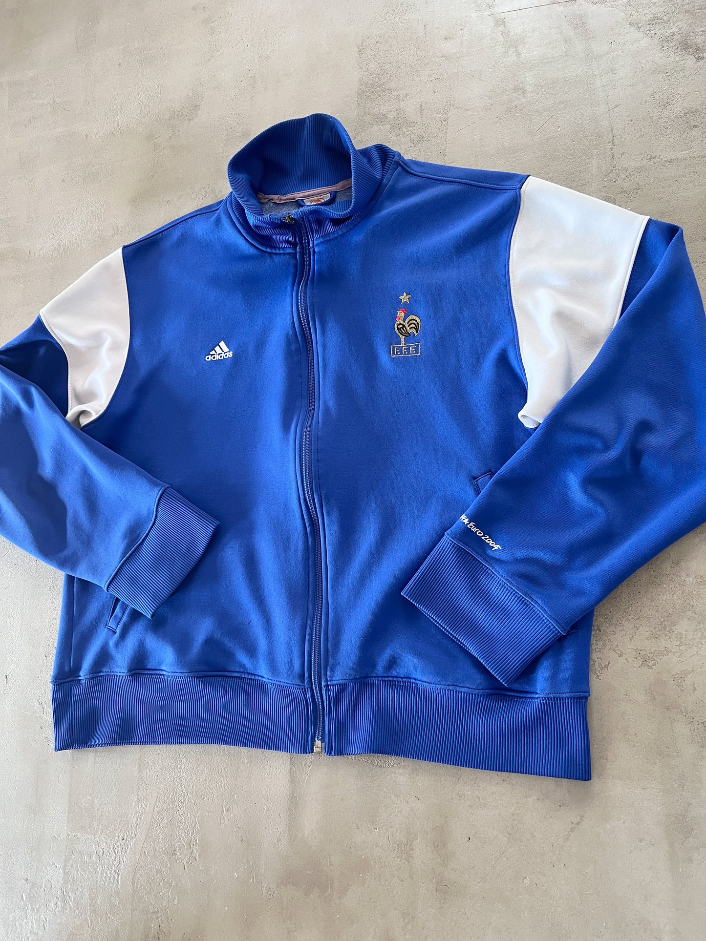 BLUE FRANCE ADIDAS JACKET - 2000S - L