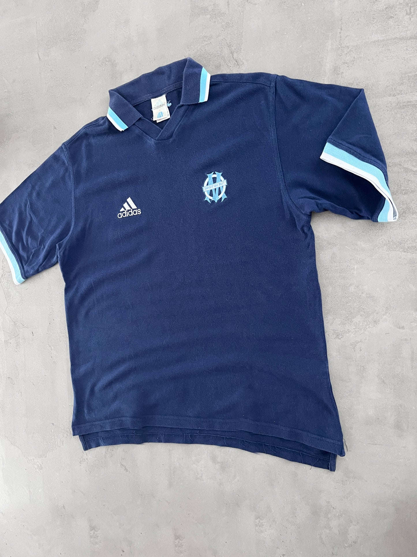 NAVY MARSEILLE POLO - 2000S - M/L