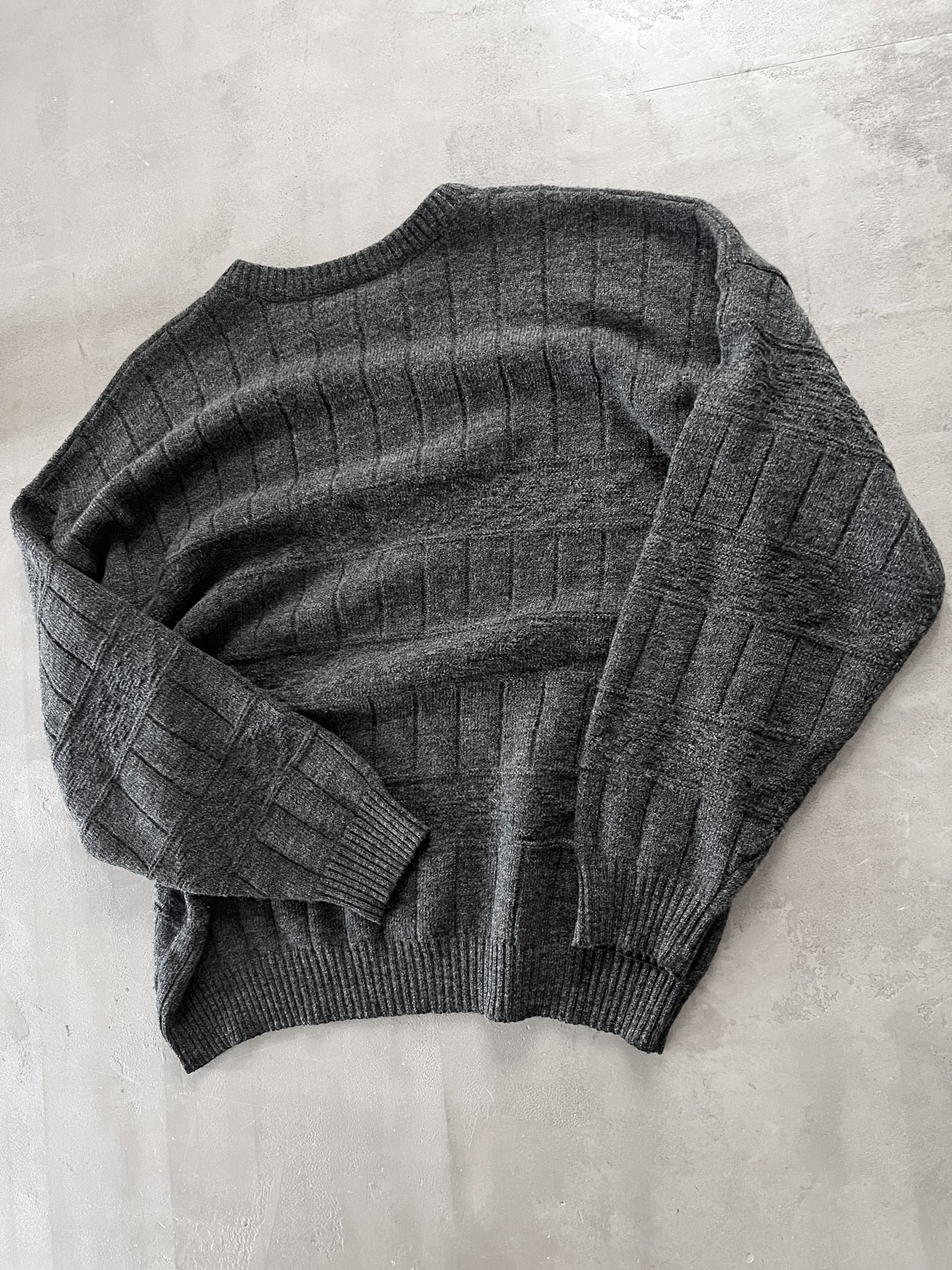 GREY LACOSTE KNIT - 2000S - XL/L