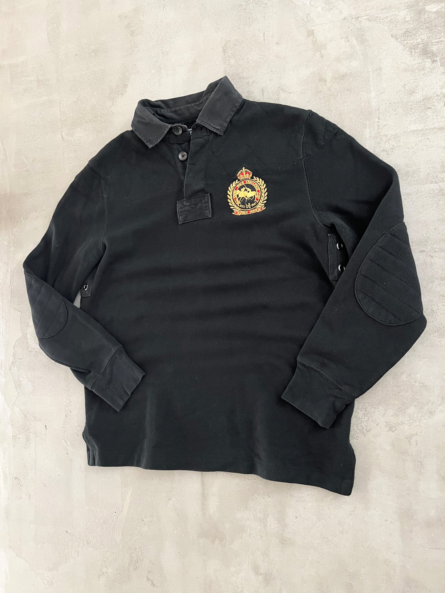 BLACK POLO RALPH LAUREN LONGSLEEVE - 2000S - M