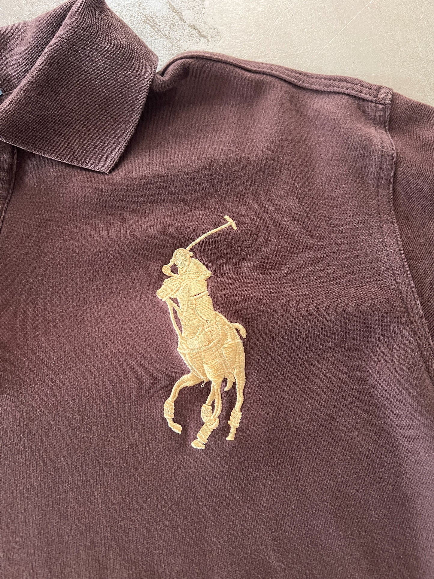 MOCHA POLO RALPH LAUREN LONGSLEEVE - 2000S - M