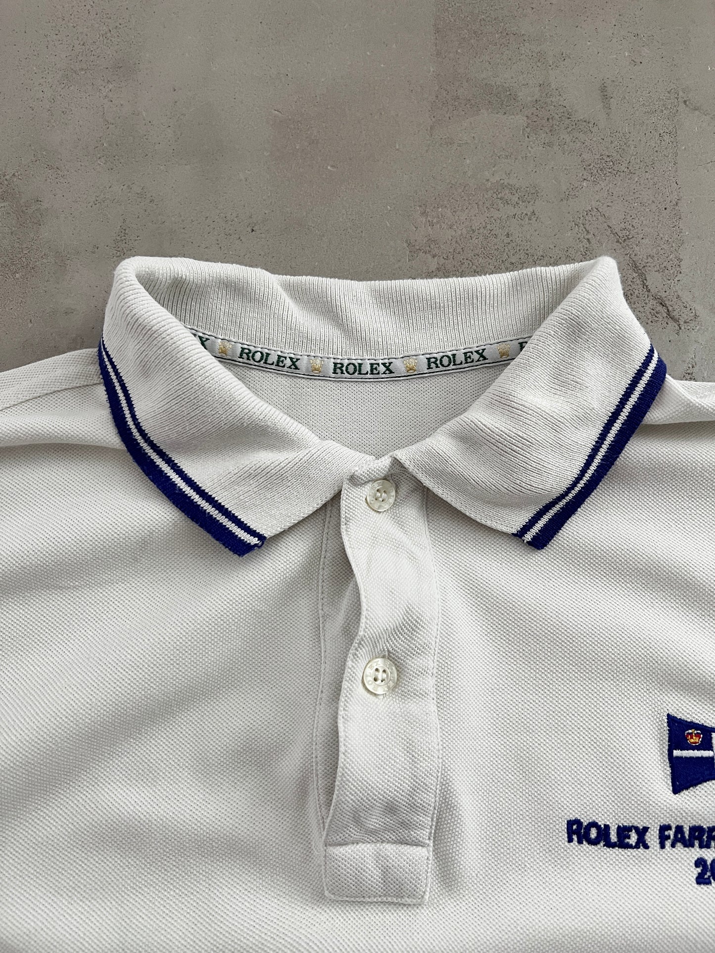 WHITE ROLEX YACHT POLO - 2000S - M