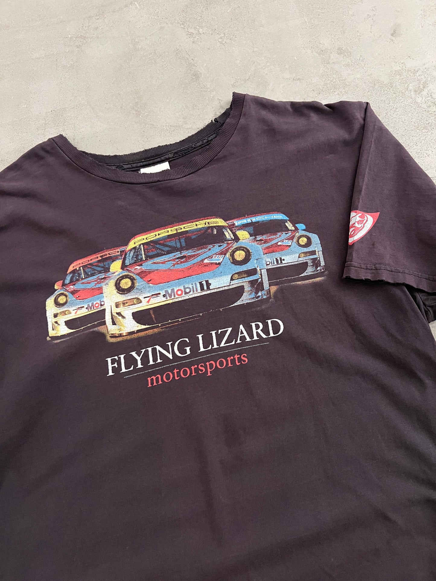 FADED BLACK/PURPLE PORSCHE TEE - 2000S - L