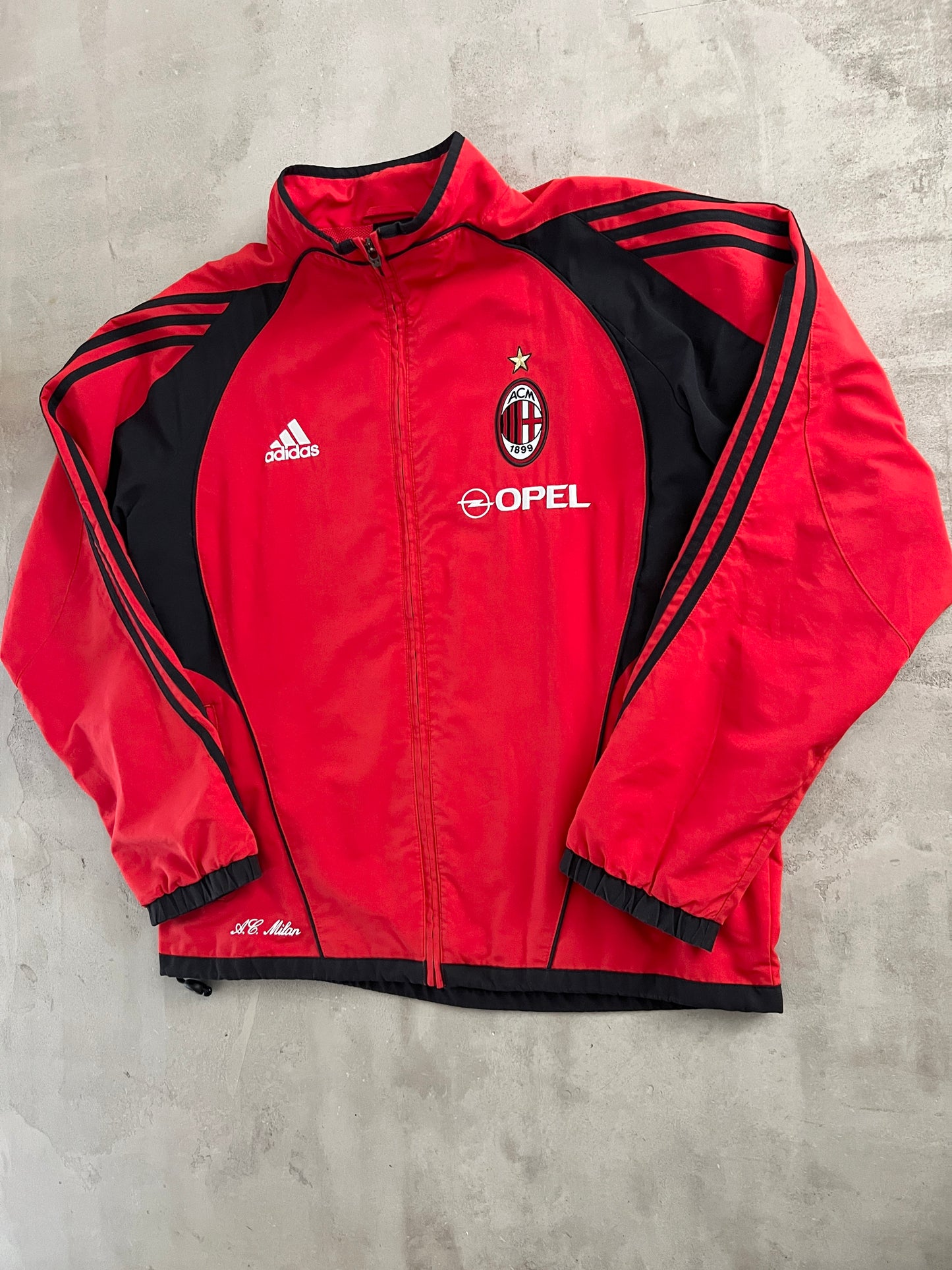RED AC MILAN TRACK JACKET - 2000S - L