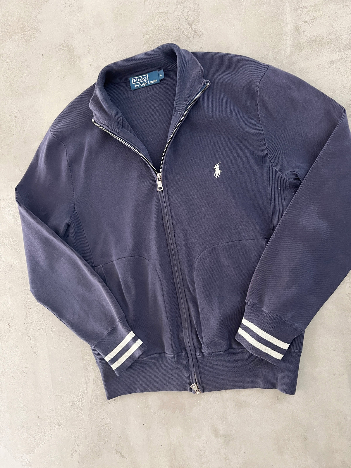 NAVY RALPH LAUREN KNIT JACKET - 2000S - M/S