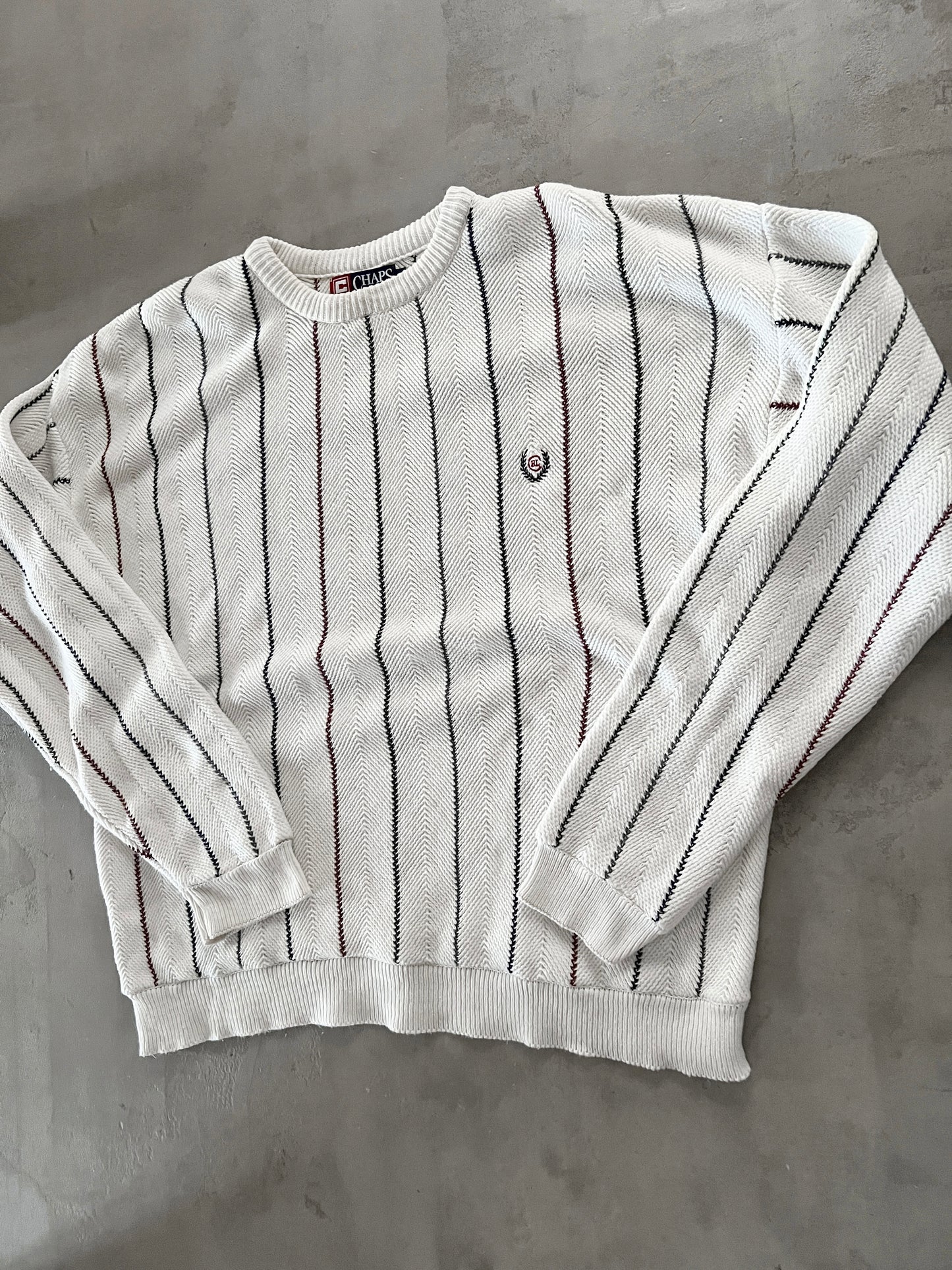 CREME RALPH LAUREN KNIT SWEATER - 2000S - XL