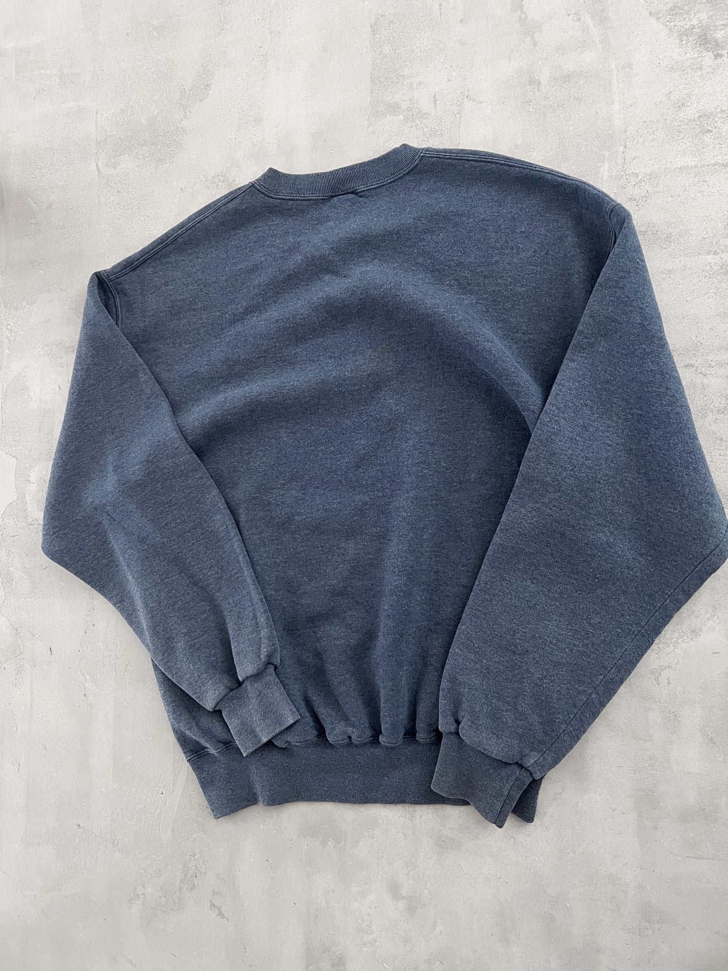 GREY/BLUE RUSSELL SWEATER - 1990S - XL