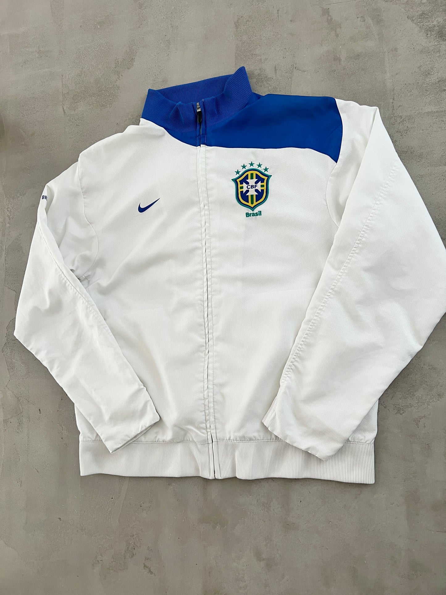 WHITE BRAZIL NIKE TRACK JACKET - 2000S - L