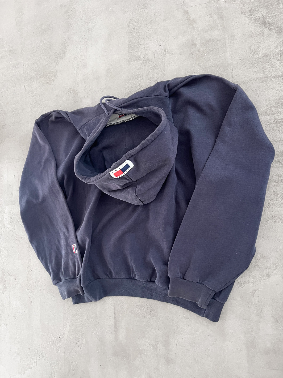 NAVY YANKEES HOODIE - 1990S - M