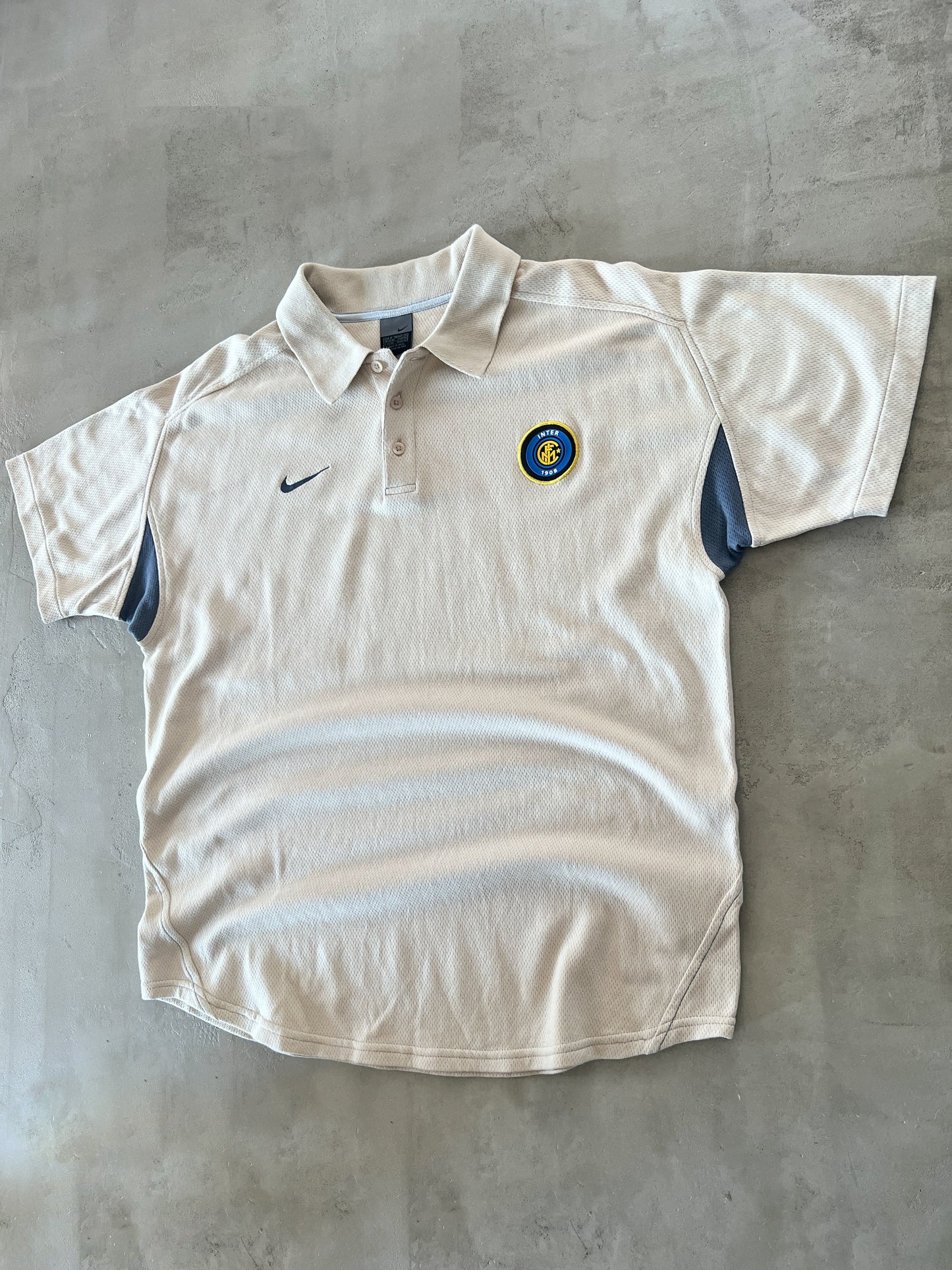 CREME INTER MILAN NIKE POLO - 2000S - L