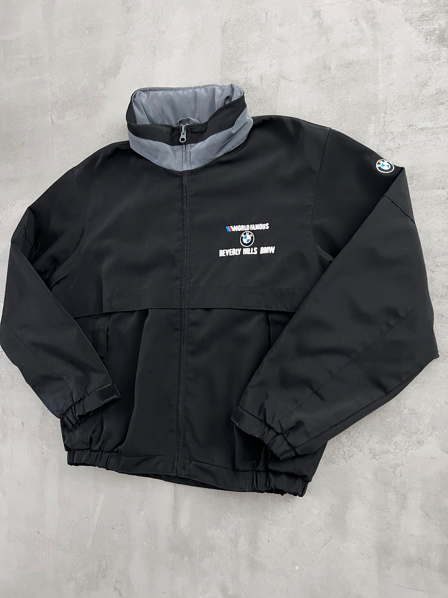 BLACK BMW BEVERLY HILLS JACKET - 1990S - S